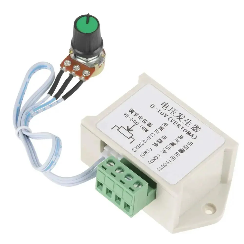 0-10V DC Generator Potentiometer Module For PLC And MCU Interface, Adjustable Analog Voltage Output Up To 10mA, 0-10V Converter For Industrial Control, Plug-And-Play Ready, Not A Power Supply