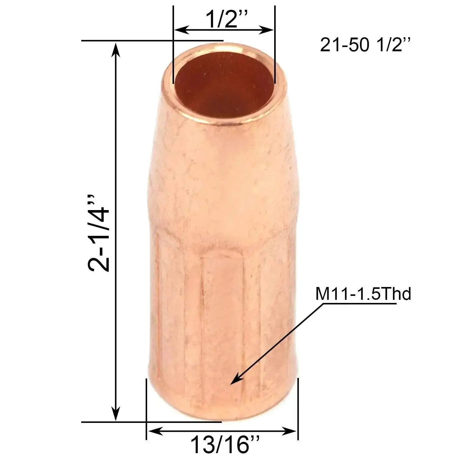 0.035 Inch MIG Welding Gun Accessory Kit With 20 Contact Tips 11-35, 2 Gas Nozzles 21-50, And 2 Gas Diffusers 35-50 For Common MIG Weld Guns Replacement Tips Nozzles Diffusers - Image 2