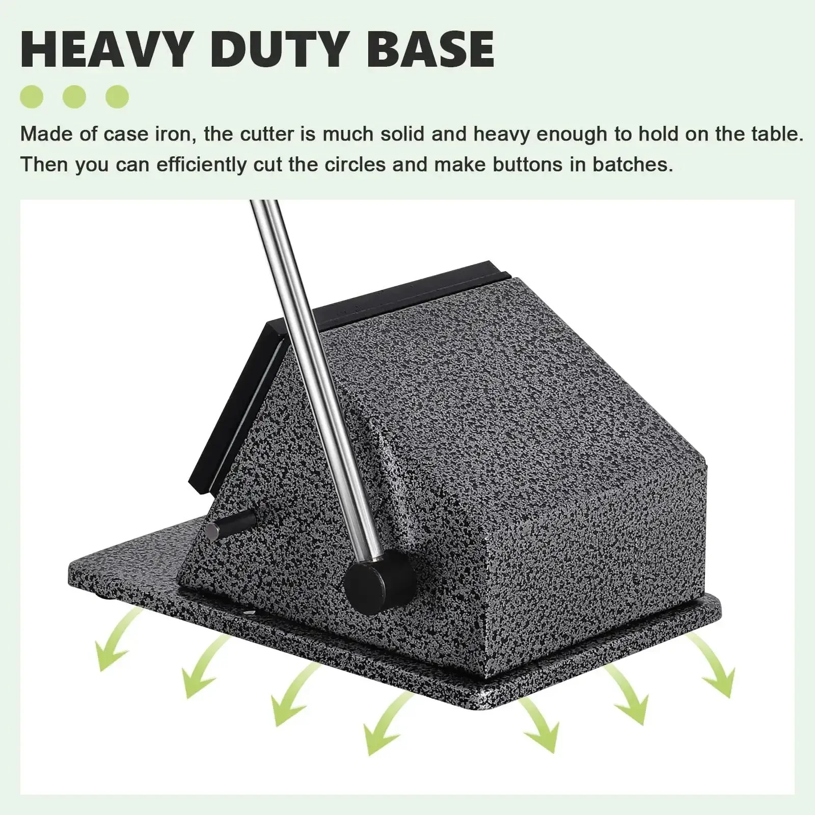 1 Inch Button Cutter Circle Punch For Scrap Paper Cardboard Films And Diy Projects Heavy Duty Graphic Die Cutter With 1.377 Inch Circle Punch Pro Grade Steel Blade For Precise Button Making - Image 4