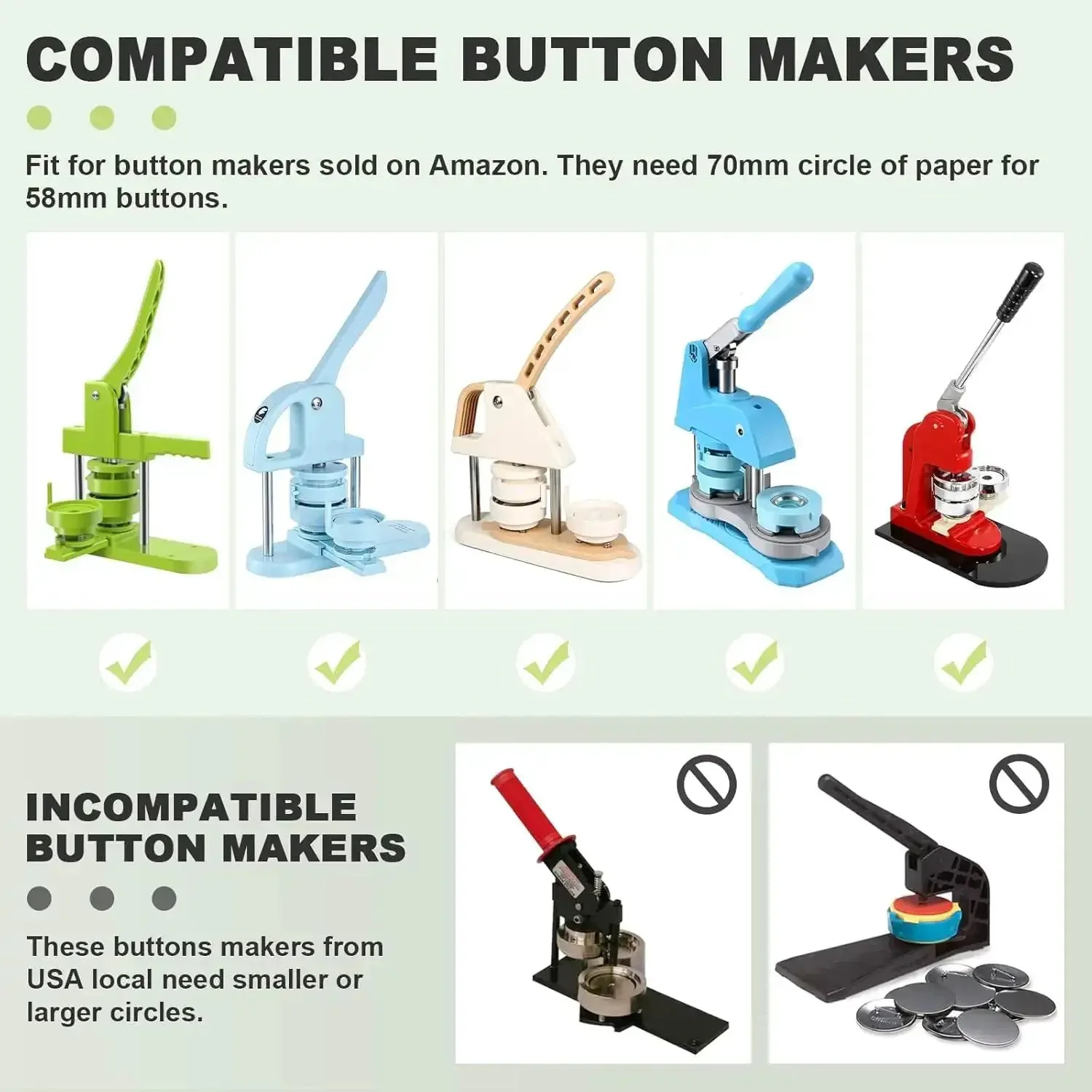 1 Inch Button Cutter Circle Punch For Scrap Paper Cardboard Films And Diy Projects Heavy Duty Graphic Die Cutter With 1.377 Inch Circle Punch Pro Grade Steel Blade For Precise Button Making - Image 7