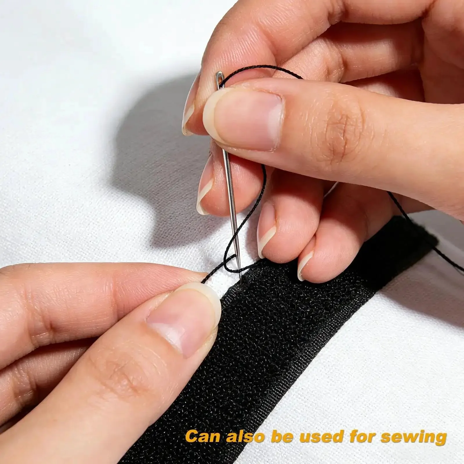 1 Inch By 39 Foot Nylon Hook And Loop Straps Roll With 60 Buckles 30 Metal And 30 Plastic Adjustable Reusable Cut To Length Ties For Home Office Garage Organization Black - Image 2
