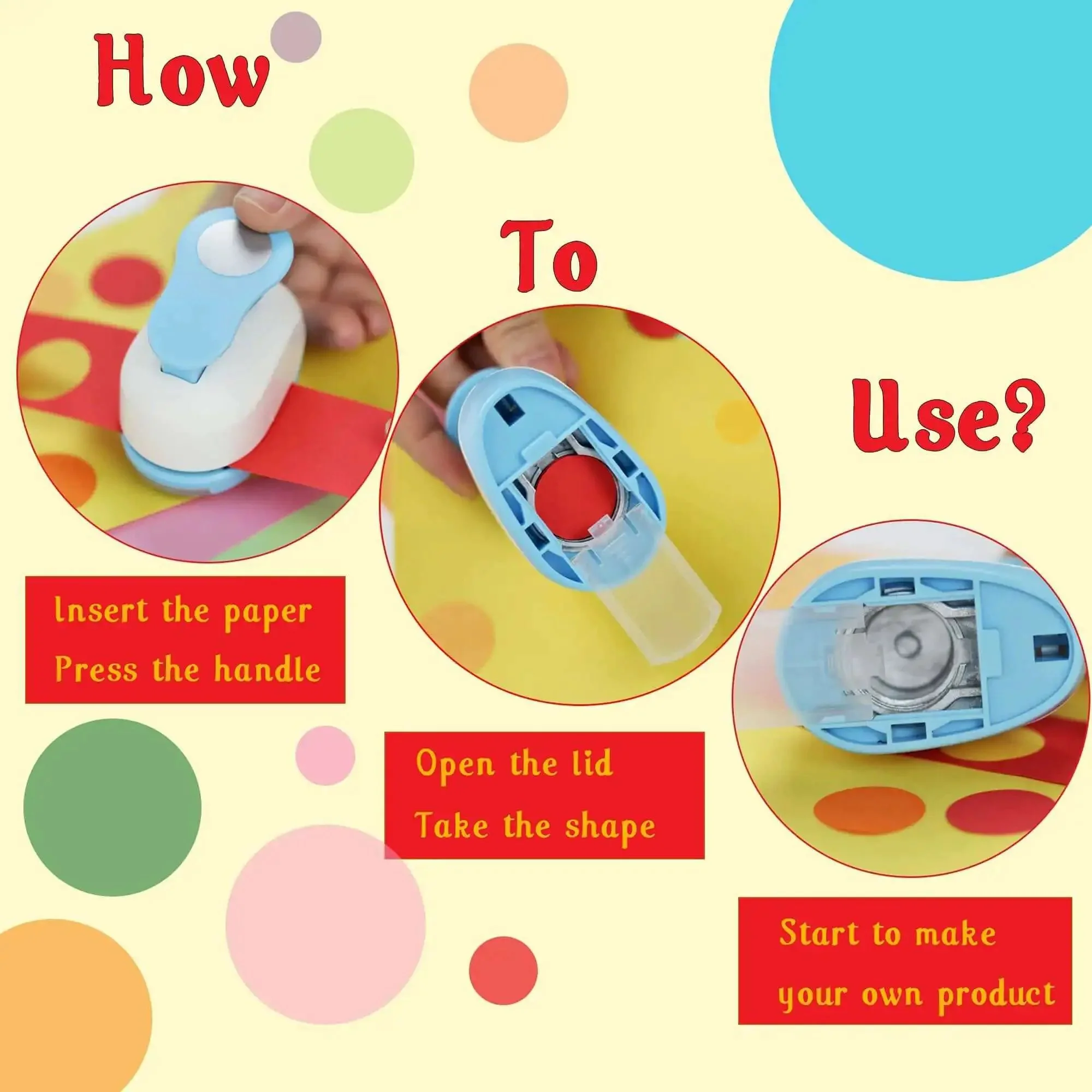 1 Inch Circle Hole Punch Lever Tool For Crafting And Scrapbooking, No Fuss Spring Action Paper Punch For 80 To 200G Craft Paper, Easy To Use, Comfortable Hand Lever, Perfect For DIY Cards, Scrapbooks, And Festival Projects - Image 3