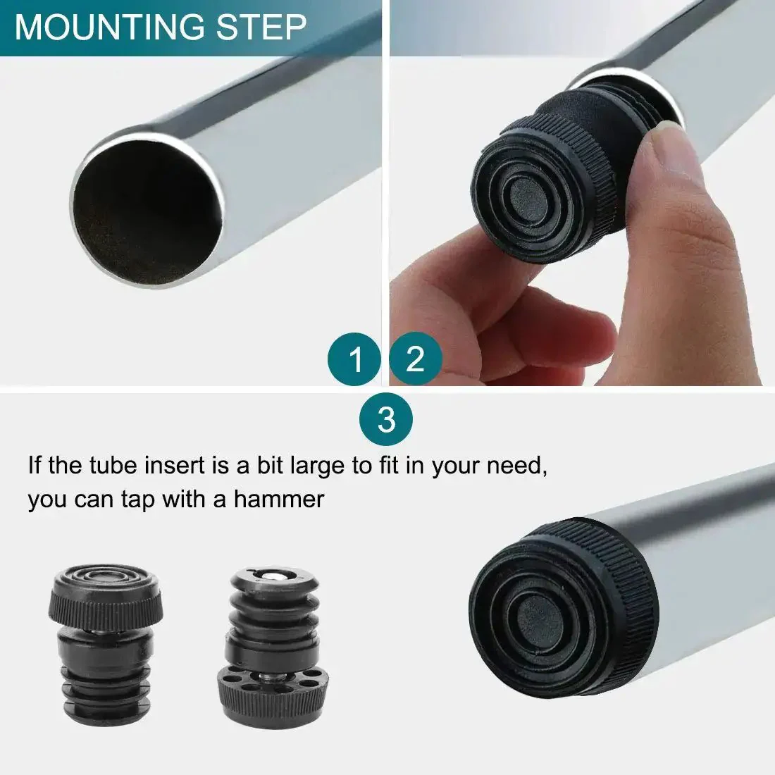1 Inch Furniture Leveling Feet Set, 25mm OD Round Insert Adjustable Levelers, Heavy Duty Floor Protectors, 8 Pack For Tables And Cabinets, Smooth Height Adjustment, Anti Scratch Non Slip Feet - Image 5