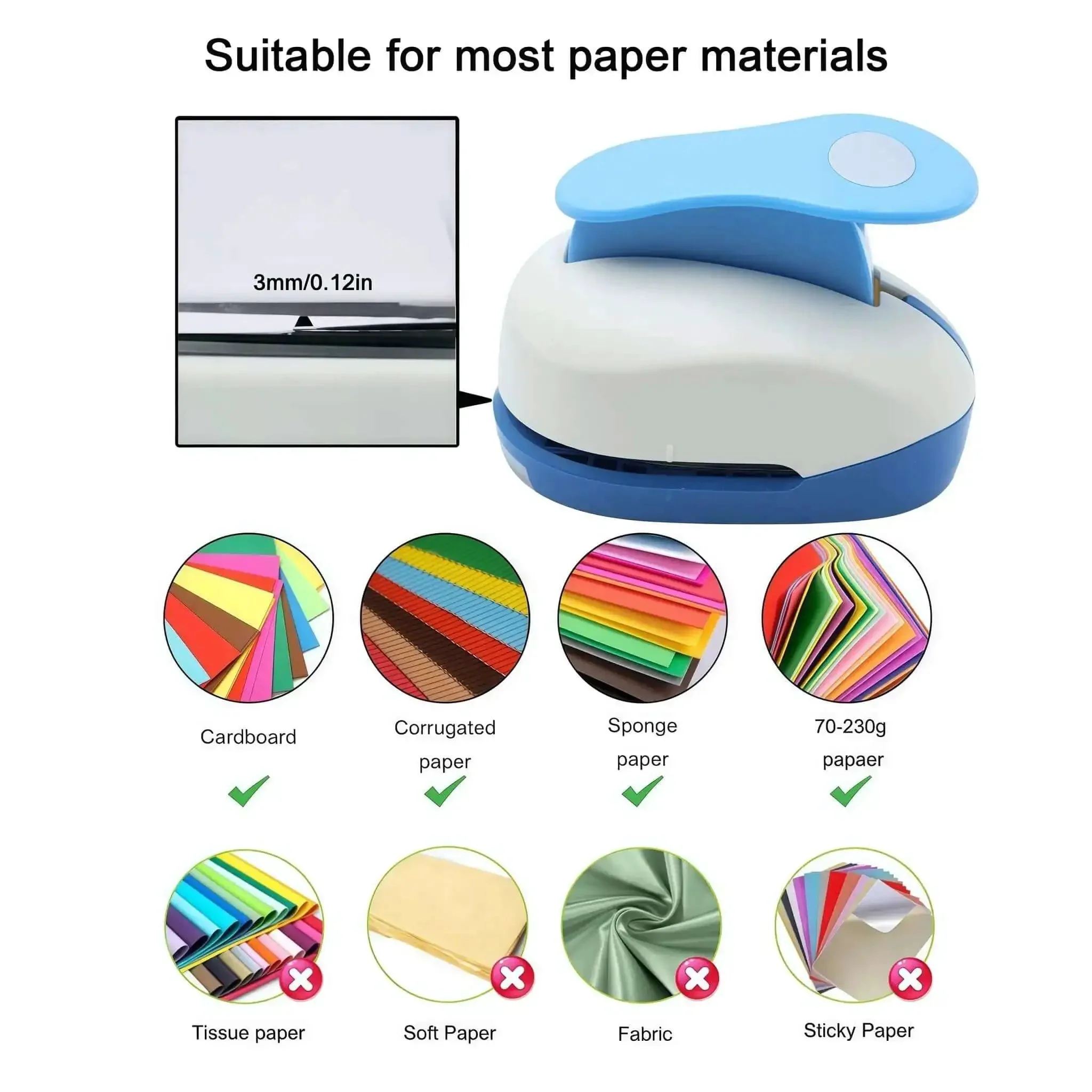 1 Inch Oval Lever Punch For Crafting And Scrapbooking Handheld Paper Punch For DIY Cards Gift Tags Candy Color Finish Must Have For Card Making Kids Art Projects Memory Keeping And All Your Paper Craft Needs - Image 4