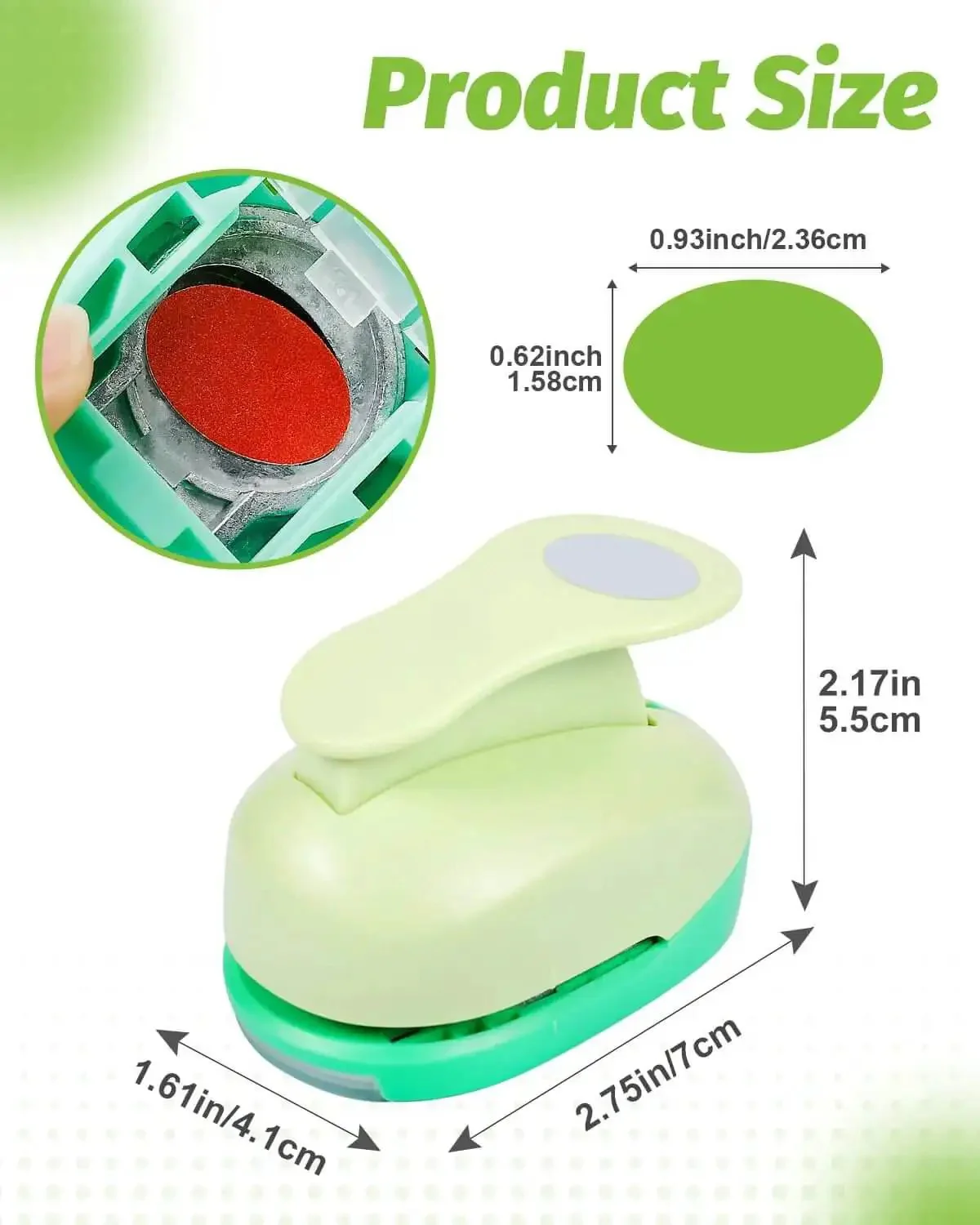 1 Inch Oval Lever Punch For Scrapbooking And Card Making, Easy Cut Paper Punch Tool For Crafting, DIY Cards And Papercrafts, Built Tough, Clean Punches, Precise And Smooth, Ideal For Hobbyists And Pros - Image 7