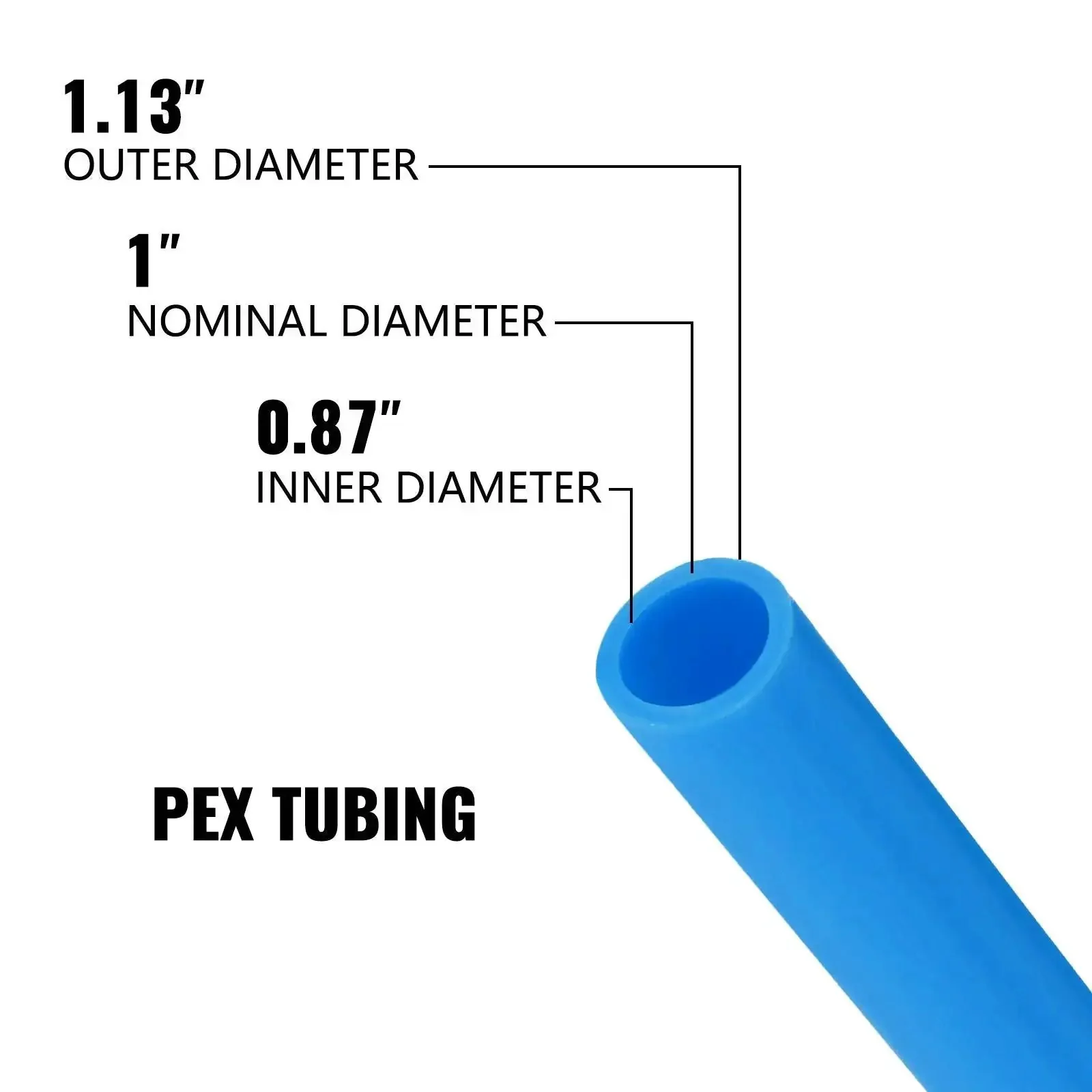 1 Inch PEX B Non Oxygen Barrier Flexible Pipe Tubing Blue For Hydronic Radiant Floor Heating EVOH Water Plumbing Applications Includes Cutter And Clamps In Box For Easy Install 300 Ft Roll - Image 8