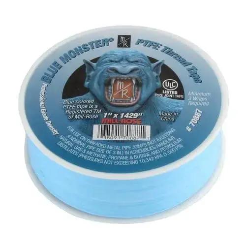 1 Inch PTFE Thread Seal Tape 4 Pack Thick Yet Flexible Blue Plumbers Tape For Leak Proof Pipe Fittings Easy To Apply High Quality Teflon Tape For Sealing Threads In Plumbing - Image 2