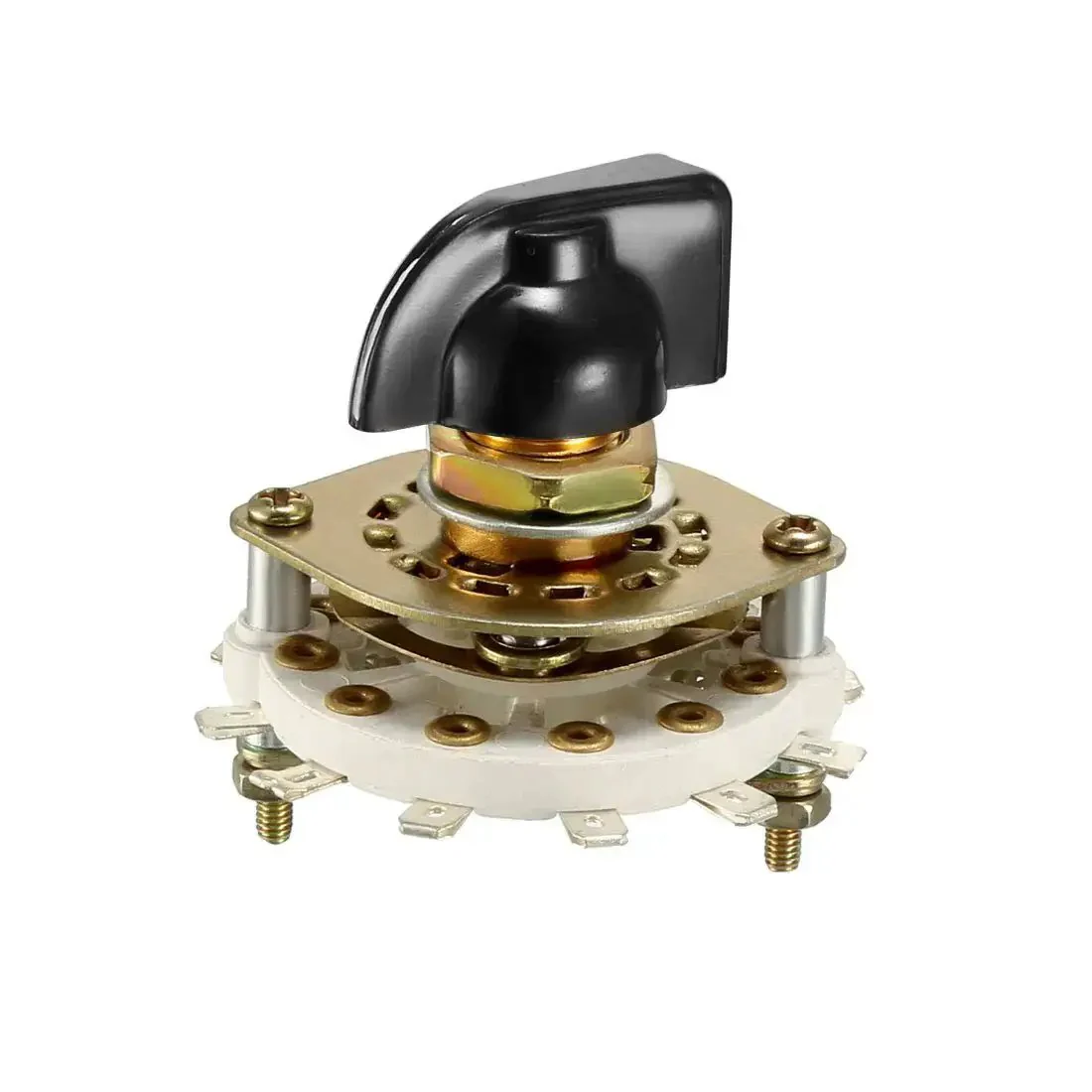 1 Pole 10 Position Band Selector Rotary Switch With Plastic Knob 11 Pins 9.7mm Mount Hole 6mm Shaft 11.7mm Shaft Length Perfect For DIY Electronics Projects And Custom Gear