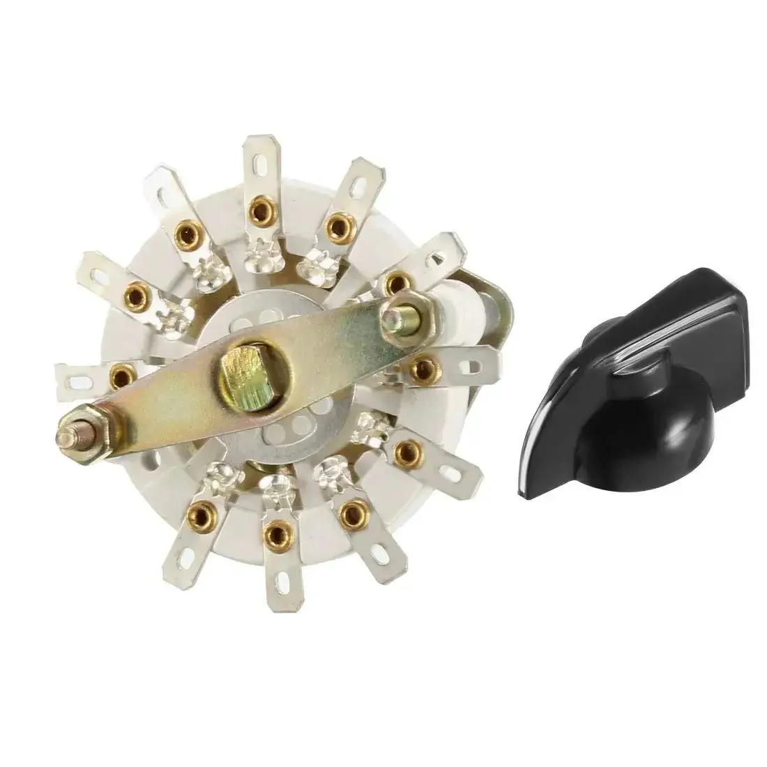 1 Pole 10 Position Band Selector Rotary Switch With Plastic Knob 11 Pins 9.7mm Mount Hole 6mm Shaft 11.7mm Shaft Length Perfect For DIY Electronics Projects And Custom Gear - Image 2
