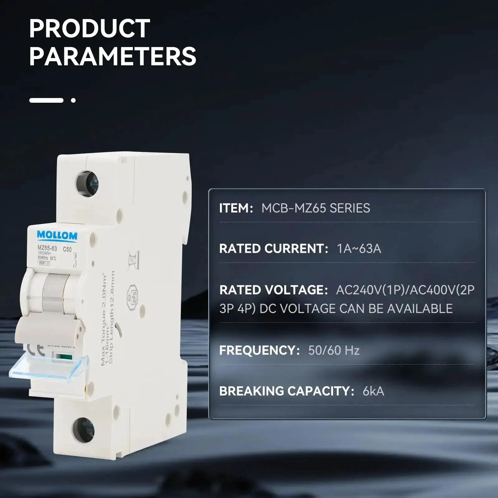 1 Pole 110-240V 6A Miniature Circuit Breaker, Thermal Magnetic Trip, 6KA Breaking Capacity, C Curve, Great For Solar AC Systems, Home Use, RVs, Plug And Play, Indoor Outdoor Friendly - Image 7