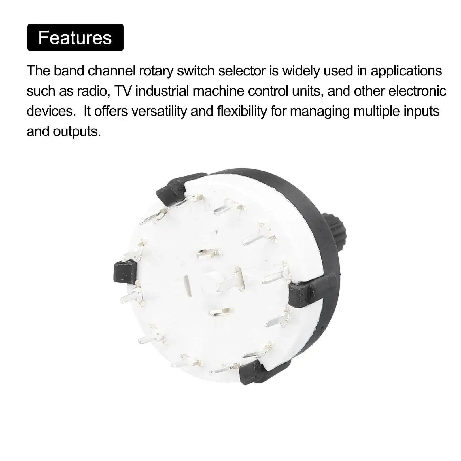 1 Pole 12 Position Rotary Switch Band Selector 1 Deck Pack Of 3 For TV, Radio And Home Electronics Projects Built For DIYers, Multi Pole Multi Throw, 28.5mm Diameter, 9.2mm Thread - Image 2