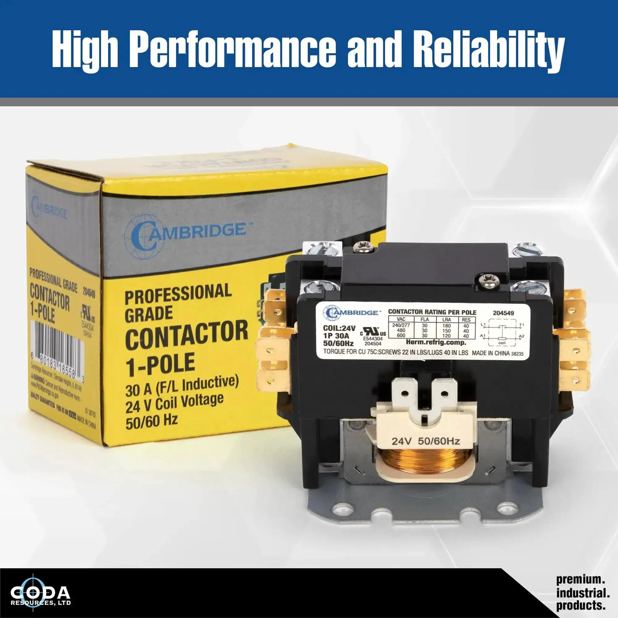 1 Pole 30A 24V AC Coil Definite Purpose Contactor for HVAC Air Conditioner Condenser, Compressor, Fan Motor and Pump Control, Reliable Relay for Residential and Light Commercial Systems - Image 4