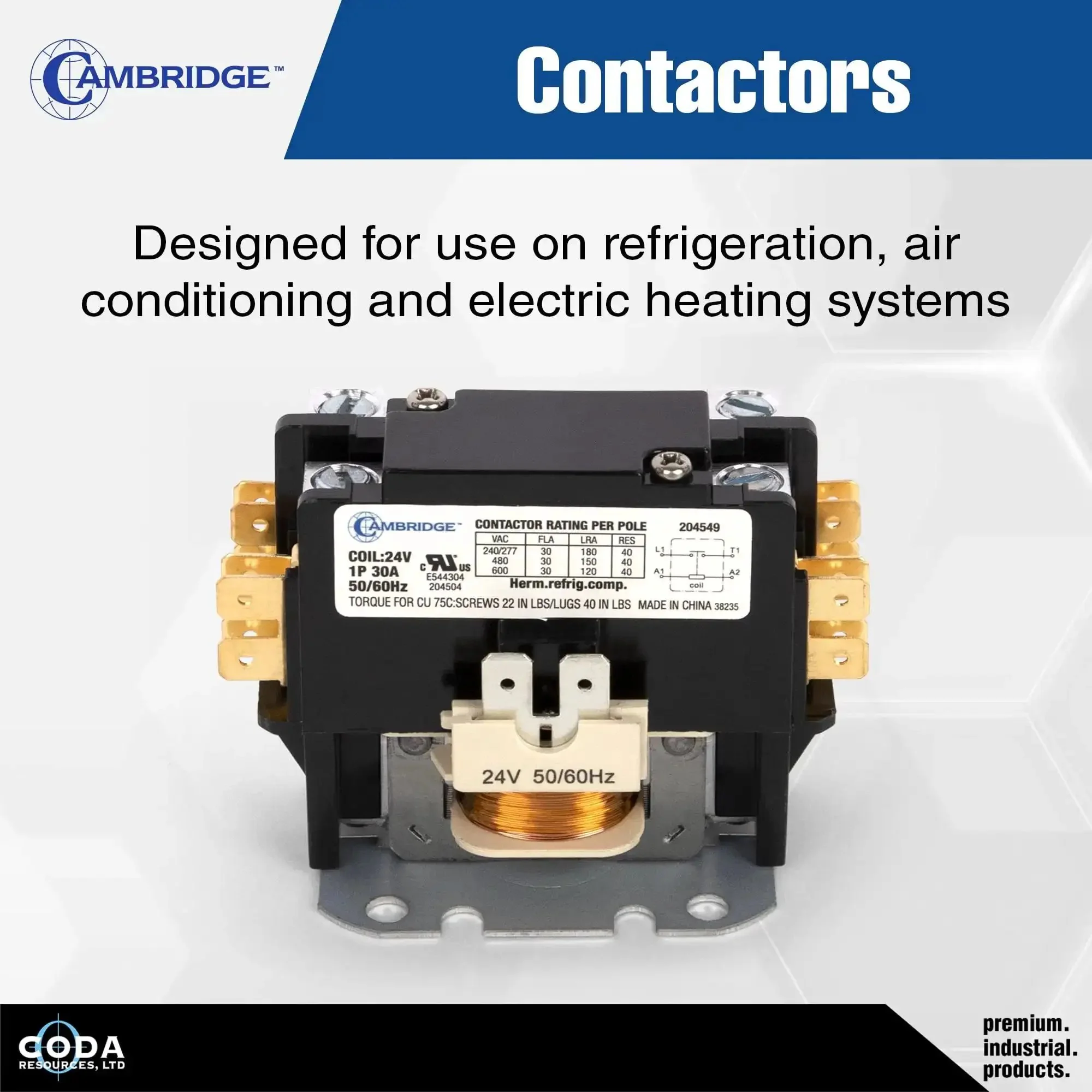 1 Pole 30A 24V AC Coil Definite Purpose Contactor for HVAC Air Conditioner Condenser, Compressor, Fan Motor and Pump Control, Reliable Relay for Residential and Light Commercial Systems - Image 7