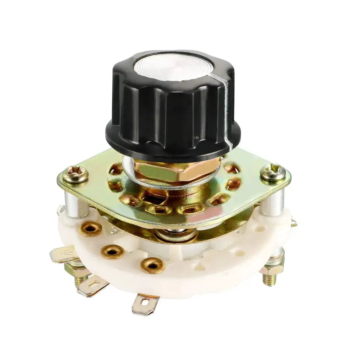 1 Pole 8 Throw Rotary Switch With Band Channel Selector And Plastic Knob, 9mm Mount Hole, 6mm Shaft Diameter, 12mm Shaft Length, 8 Position 1 Deck Switch For DIY Electronics Projects