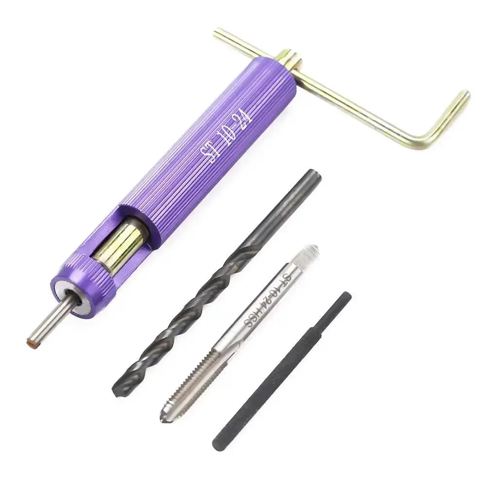 10-24 UNC Helical Inserts Kit For Aluminum With Stainless Steel Thread Repair Inserts ST Tap And Tool Included Fix Stripped Threads Reinforce Weak Material All In One Built To Last Heavy Duty Repair Solution - Image 2