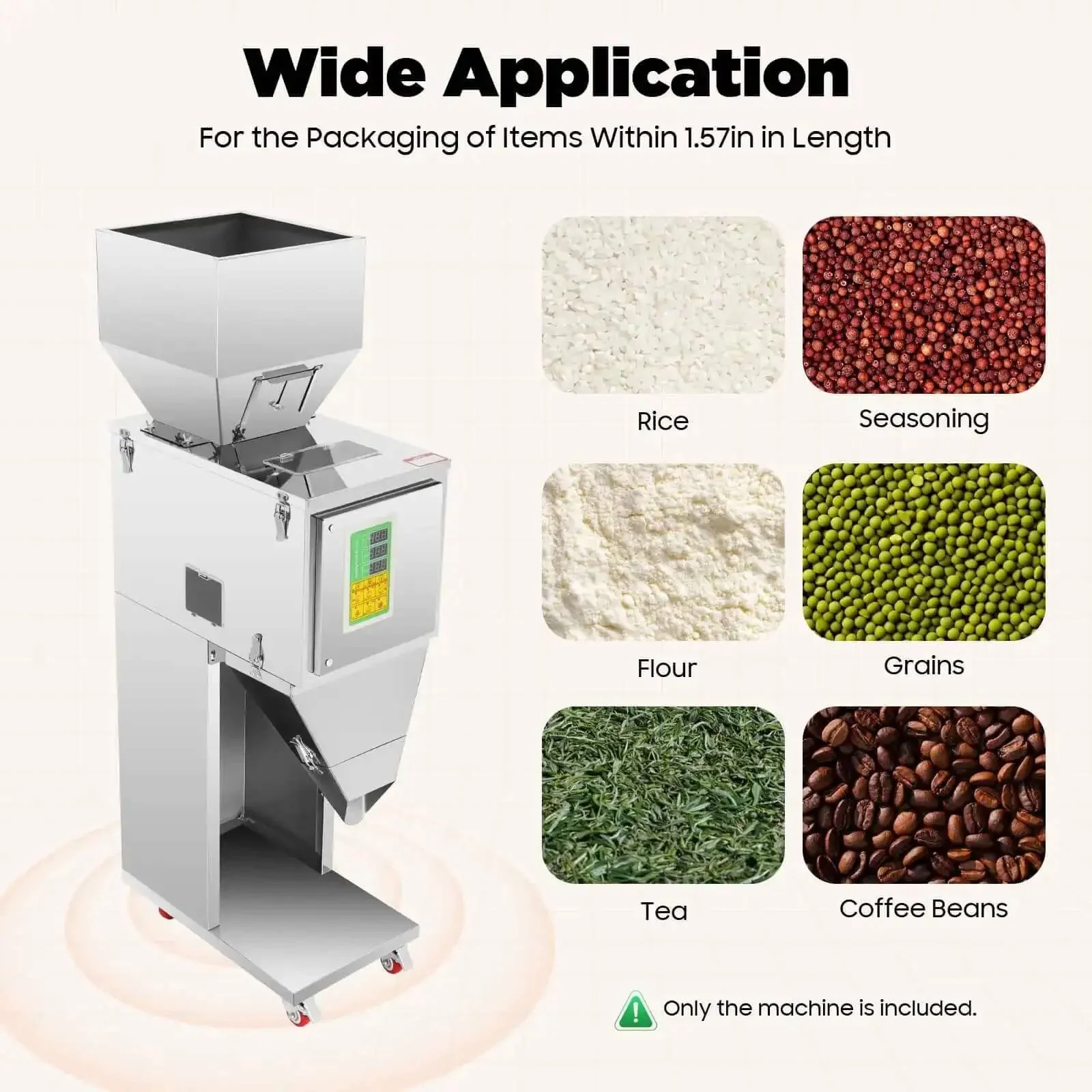 10-999g Automatic Powder Filling Machine With Heavy-Duty Stainless Steel Build 200W 110V Weighing And Filling System Foot Switch And Display Fast Reliable And Easy To Use For Beans Seeds Grains And Tea - Image 3