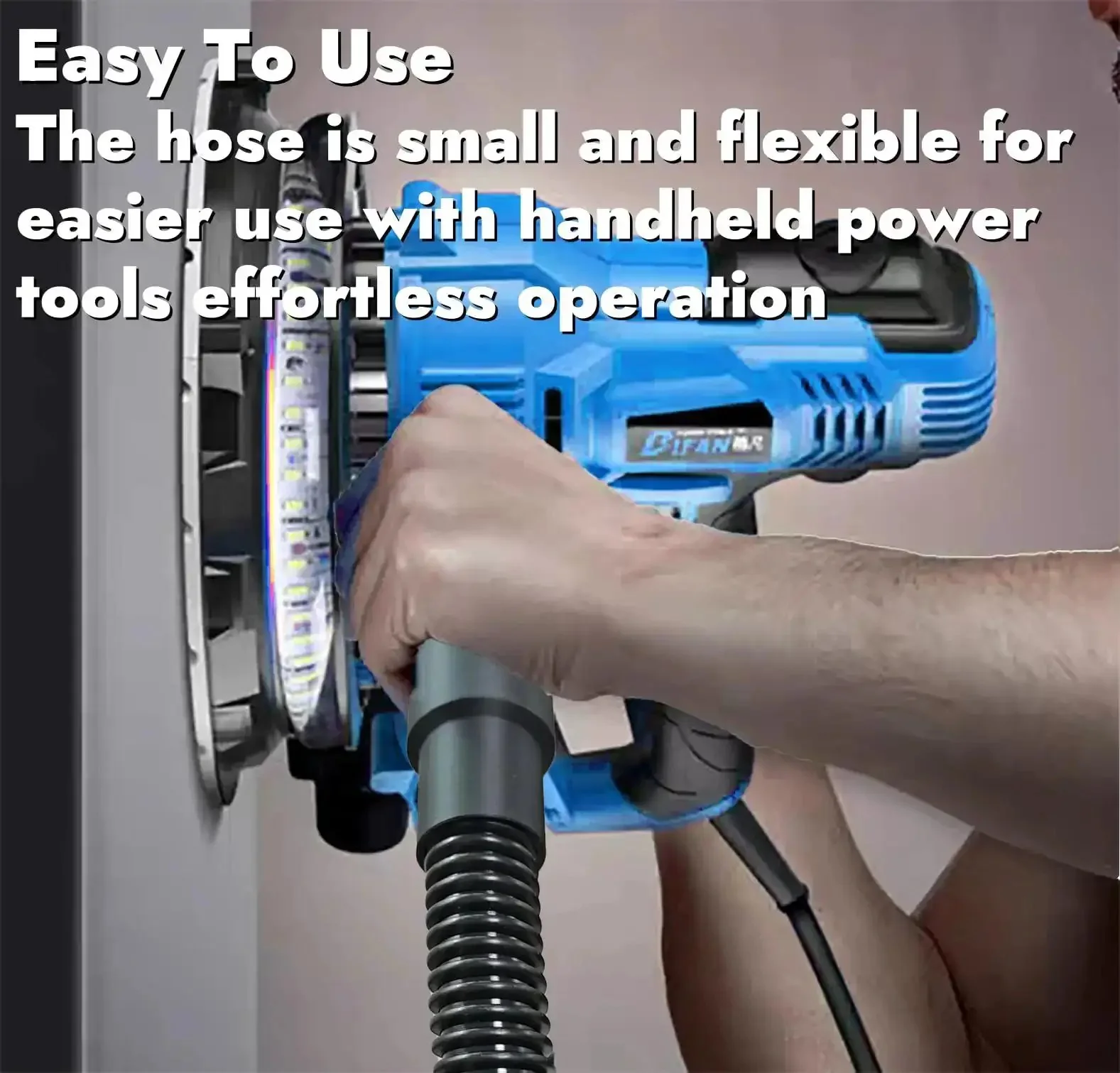10 Foot Dust Collection Hose Kit With Five Threaded Adapters For Power Tools And Workshop Vacuums, Flexible Long Hose Keeps Your Workshop Clean And Connected, Universal Fit For Most Tools And Brands - Image 3