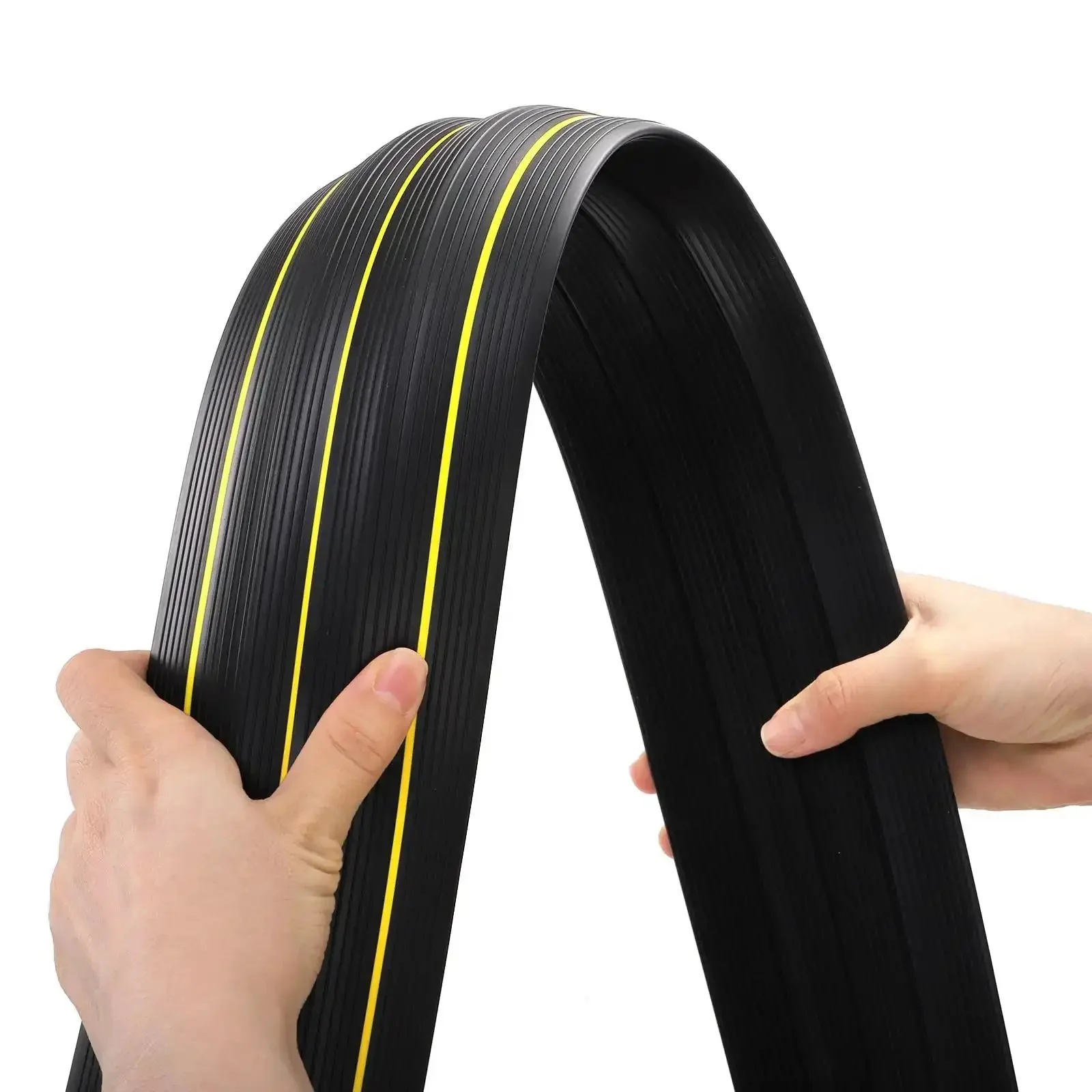 10 Foot Floor Cord Cover With Large Cable Channels For Easy Organization And Trip Hazard Prevention Heavy Duty PVC Duct Unrolls Fast Ideal For Home Office And Outdoor Use Keeps Cables Tidy And Safe - Image 6