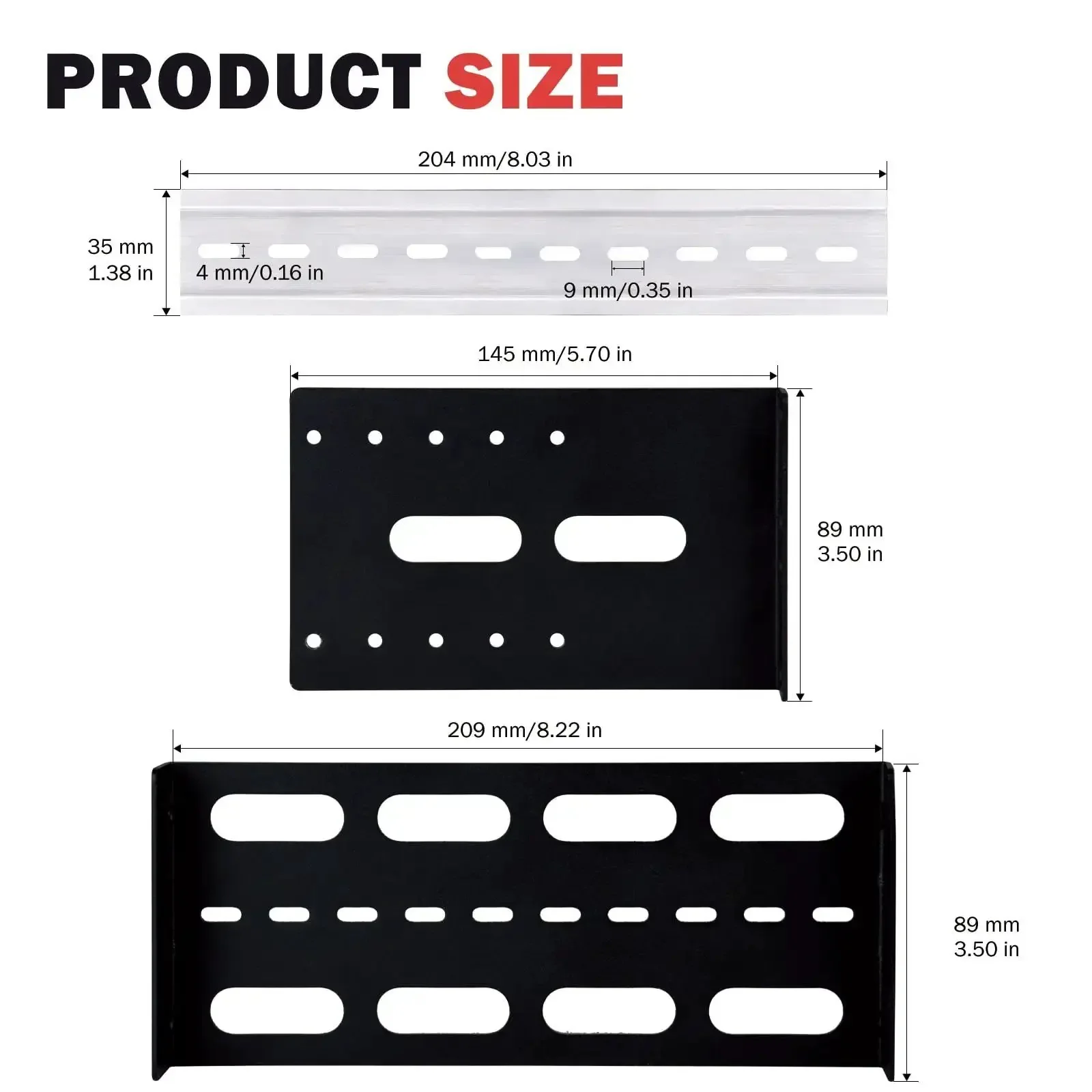 10 Inch 2U Adjustable DIN Rail Mount Bracket For DeskPi RackMate T1 T0 T2 T0 Plus T1 Plus TL1 Rack Ready And Compatible With 35mm Industrial Network Devices And 10 Inch Server Rack Cabinets - Image 9