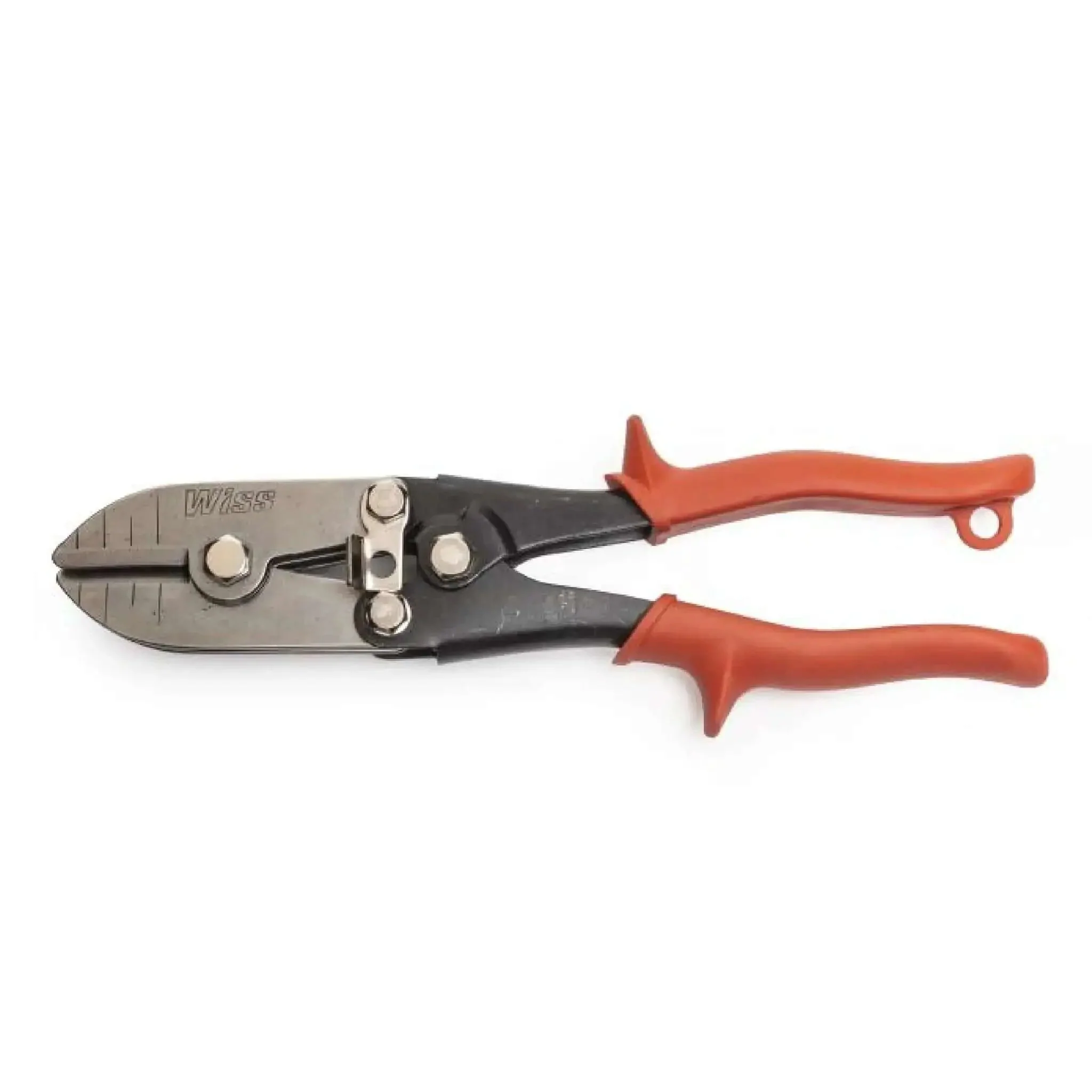10 Inch 5 Blade Hand Crimper For Gutter Fittings Downspouts And Metal Pipe, Heavy Duty Power Grip, Ergonomic Non Slip Handle For Maximum Crimping Power, Built In Hang Hole For Easy Storage WC5LN