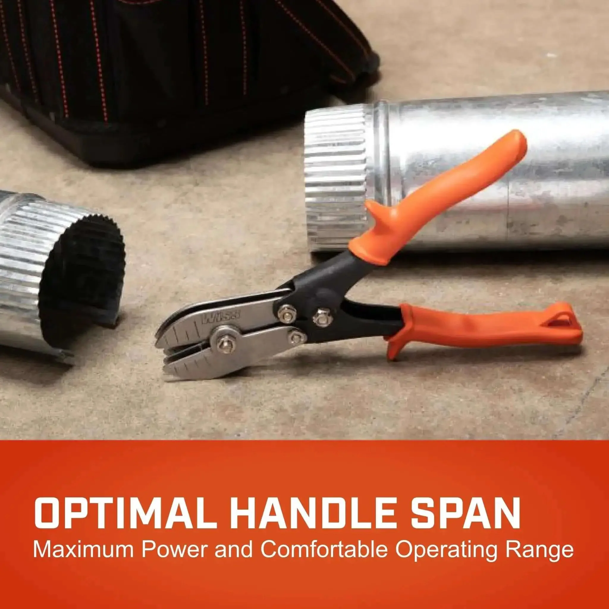 10 Inch 5 Blade Hand Crimper For Gutter Fittings Downspouts And Metal Pipe, Heavy Duty Power Grip, Ergonomic Non Slip Handle For Maximum Crimping Power, Built In Hang Hole For Easy Storage WC5LN - Image 4