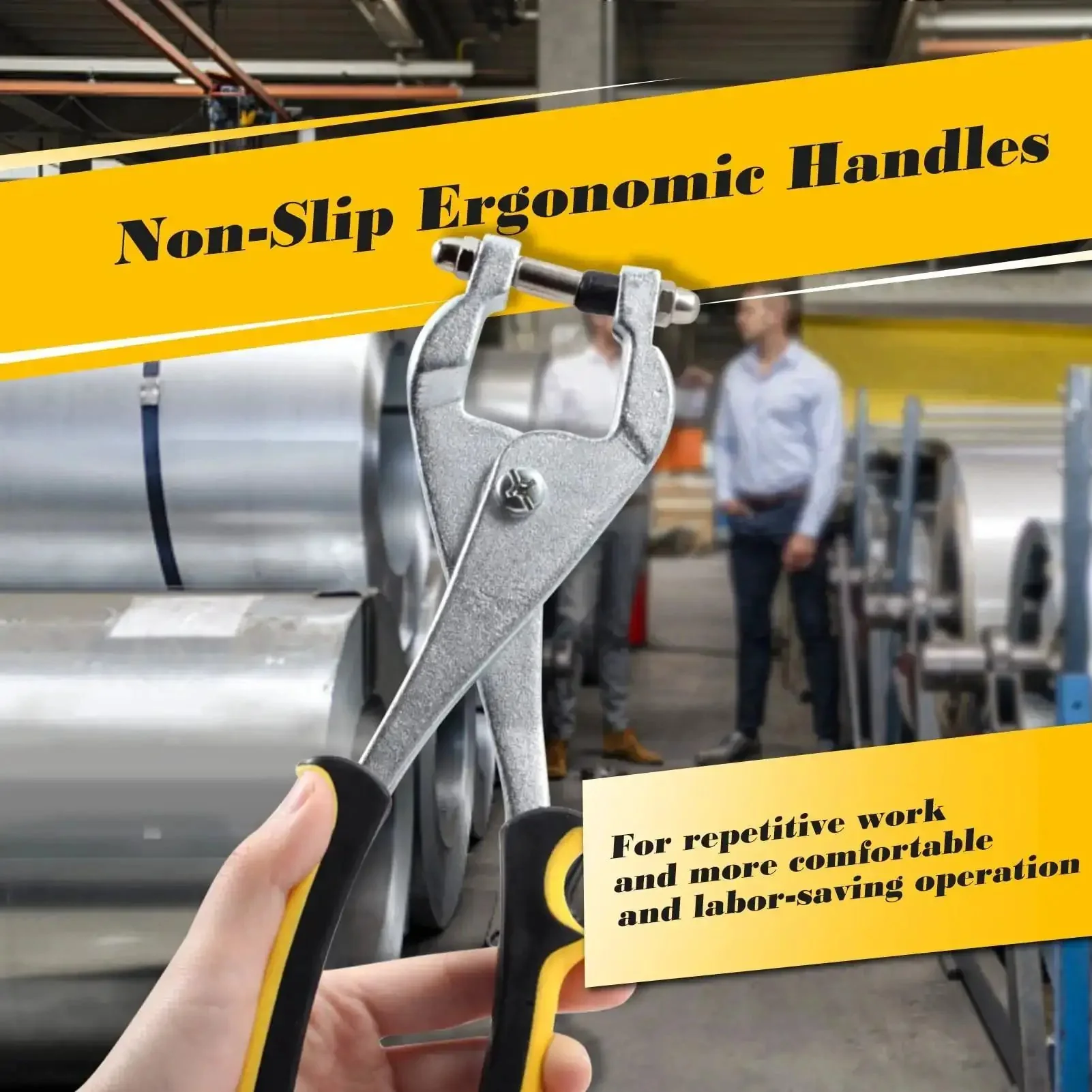 10 Inch Ceiling Grid Punch Pliers For Rivets 3.24mm Grid Hole Puncher Ideal For Thin Metal Sheets And Drop Ceiling Installations Heavy Duty Rivet Tool Handy Punch And Cut For Quick Grid Setups - Image 5