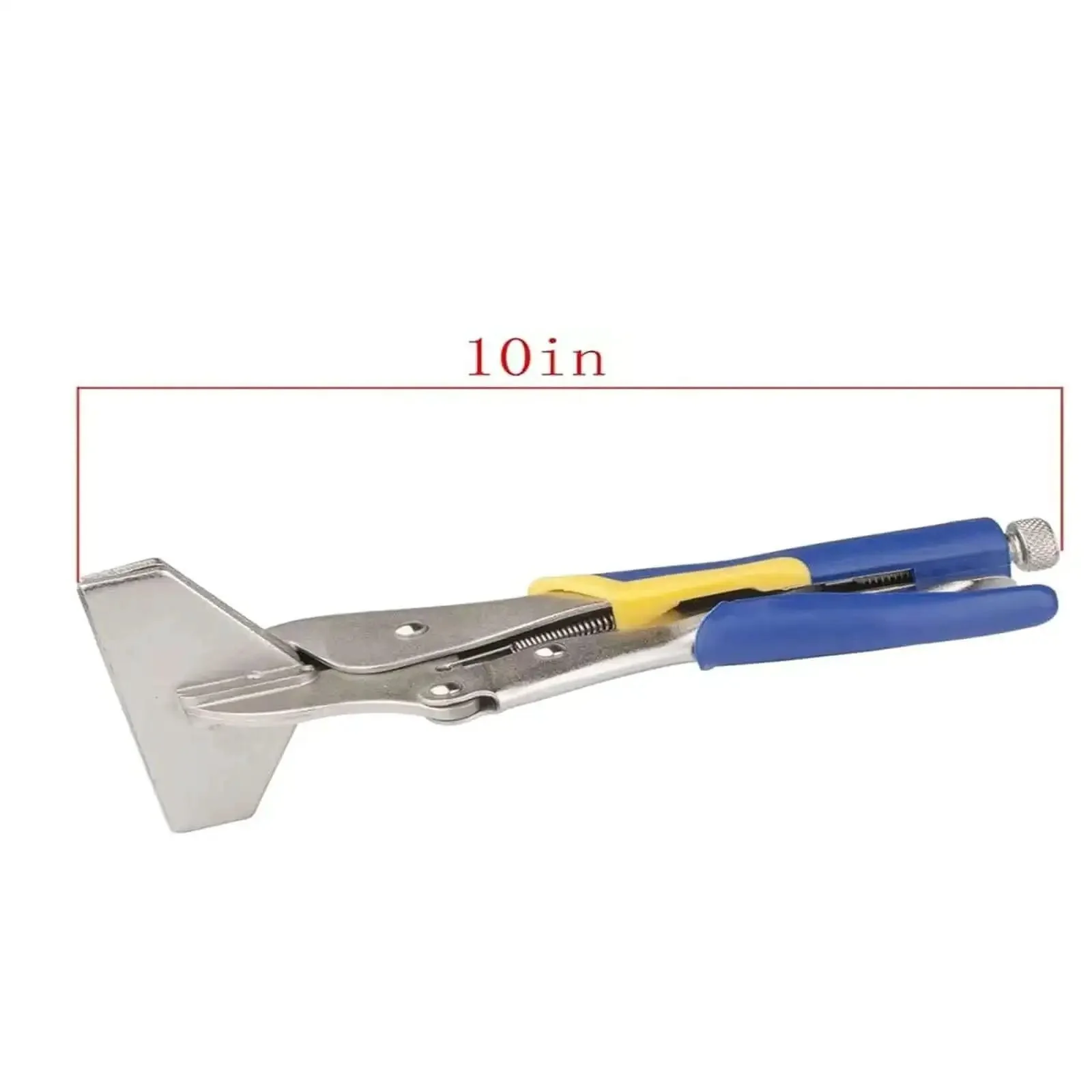 10 Inch Locking Pliers Sheet Metal Clamp Heavy Duty Welding Tool With Adjustable Pressure Screw For A Snug Grip And Comfortable Rubber Handle High Carbon Steel Duckbill Pliers For Metalwork - Image 2