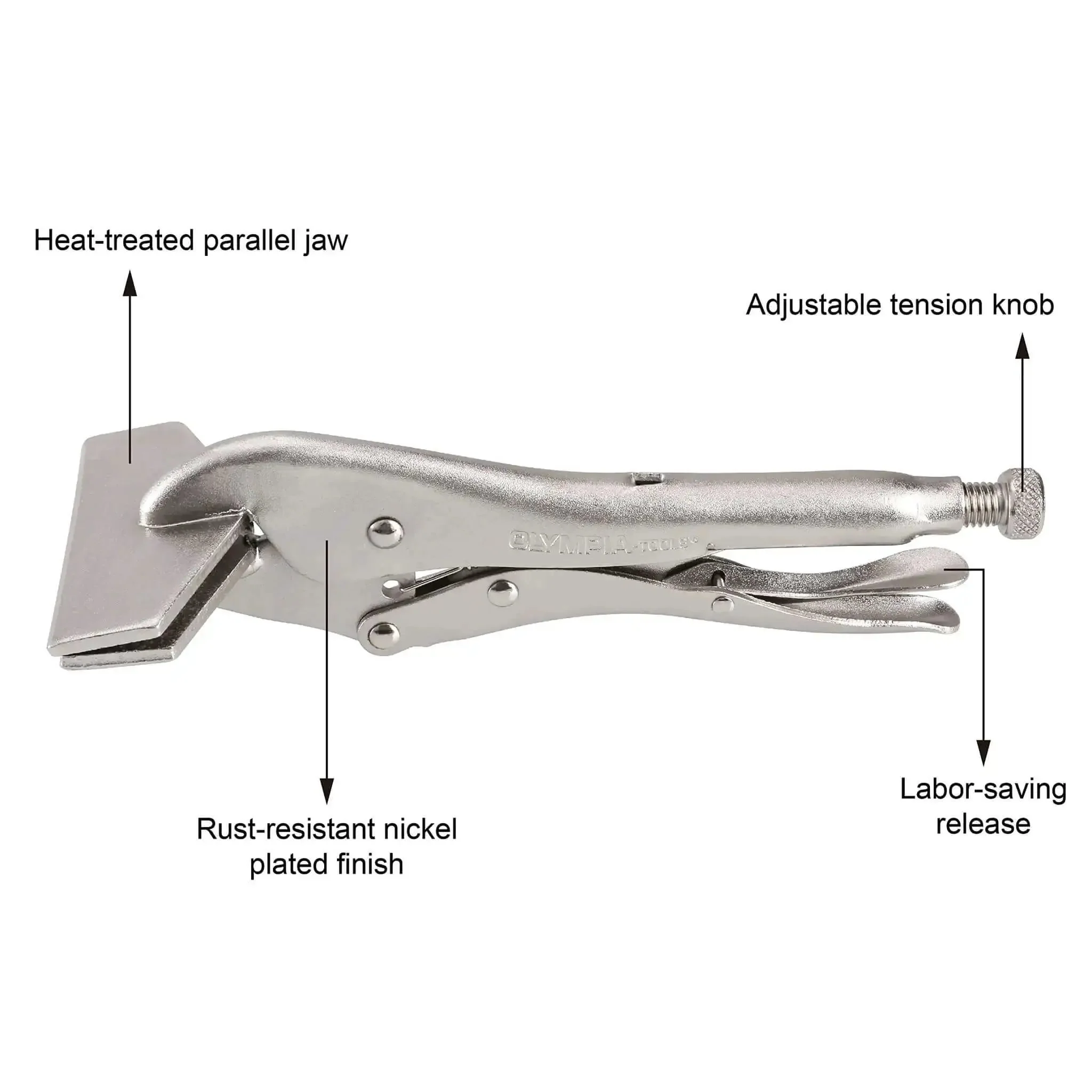 10 Inch Locking Sheet Metal C Clamp for Fabrication and Welding, Heavy Duty Quick Release Gripper, Durable Steel Construction with Precision Jaws, Ideal for Sheet Metal, Metalworking, and Garage Projects - Image 6