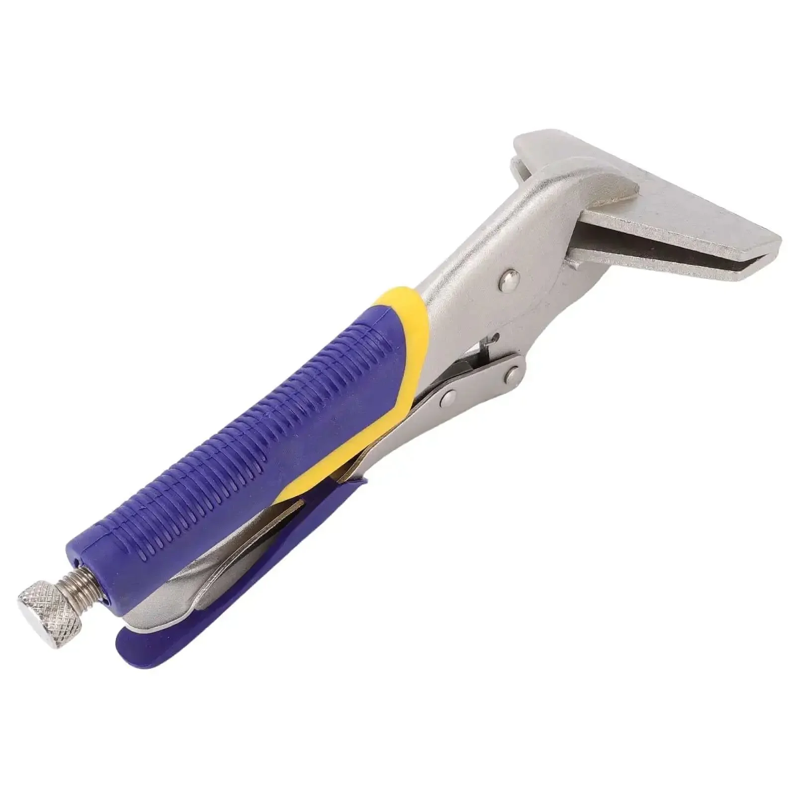 10 Inch Locking Sheet Metal Clamp Duckbill Pliers With Adjustable Screw, Carbon Steel Plated Welding Clamp For Metalworking, Bending And Clamping, One Hand Release Trigger For Quick Setup, Durable Auto Repair Tool