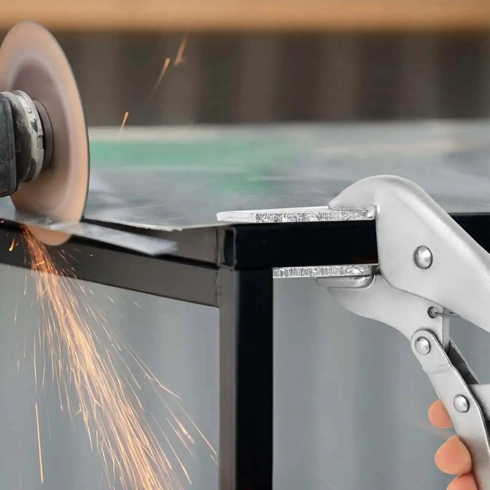 10 Inch Locking Sheet Metal Tool With Adjustable Opening Nickel Plated Pliers For Bending Seaming Tongs And Flat Clamps Heavy Duty Welding Plier Built To Last For DIY Metalwork - Image 5