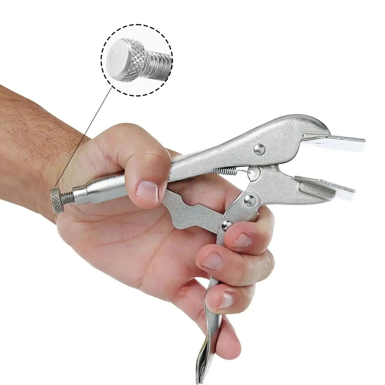 10 Inch Locking Sheet Metal Tool With Adjustable Opening Nickel Plated Pliers For Bending Seaming Tongs And Flat Clamps Heavy Duty Welding Plier Built To Last For DIY Metalwork - Image 6