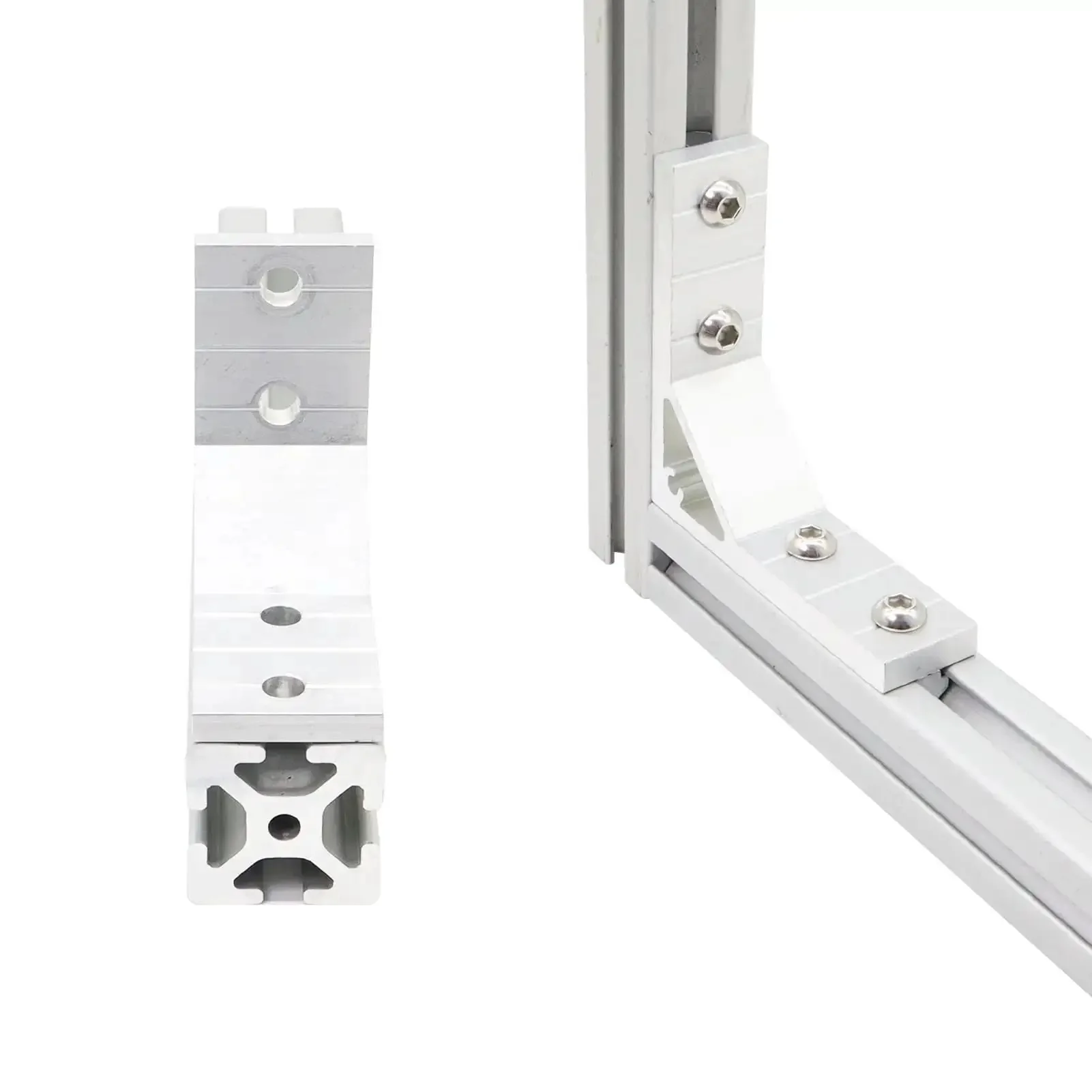 10 Pack 1 Inch Slot Aluminum Corner Brackets For 1010 And 2525 Extrusions With M6 Bolts And Nuts, 90 Degree Right Angle Connectors For Building Strong, Custom Aluminum Frames And DIY Rigs - Image 4