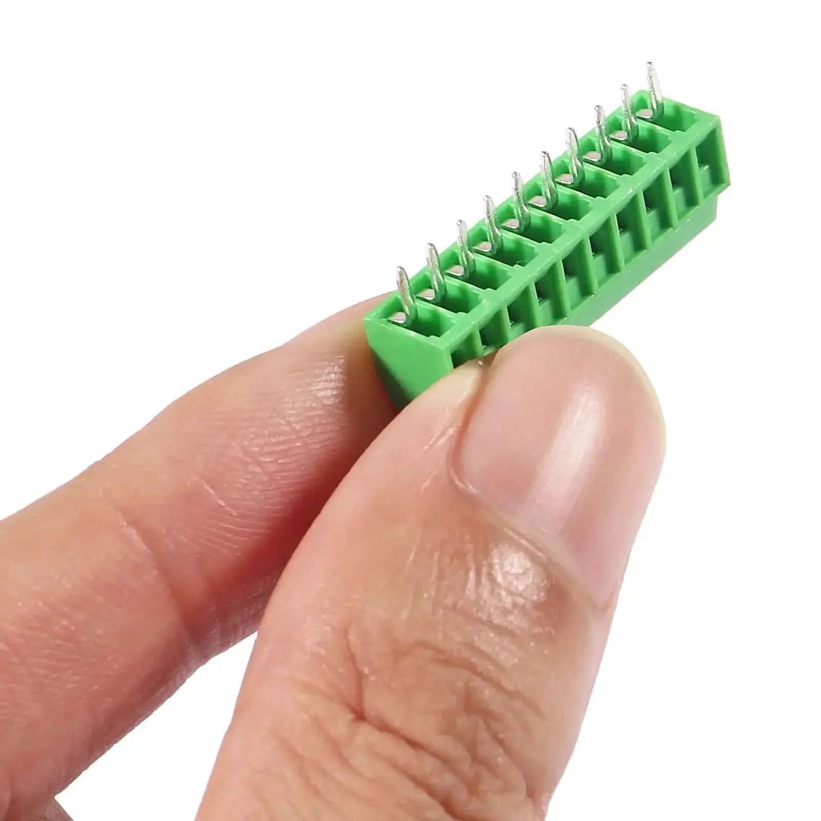 10 Pack 10Pin 2.54mm 0.1 Inch Pitch PCB Screw Terminal Block Connectors 150V 6A For 26 To 18 AWG Cable ABS Plastic Housing Quick Secure Screw Clamp Plug and Play For PCB Projects - Image 2