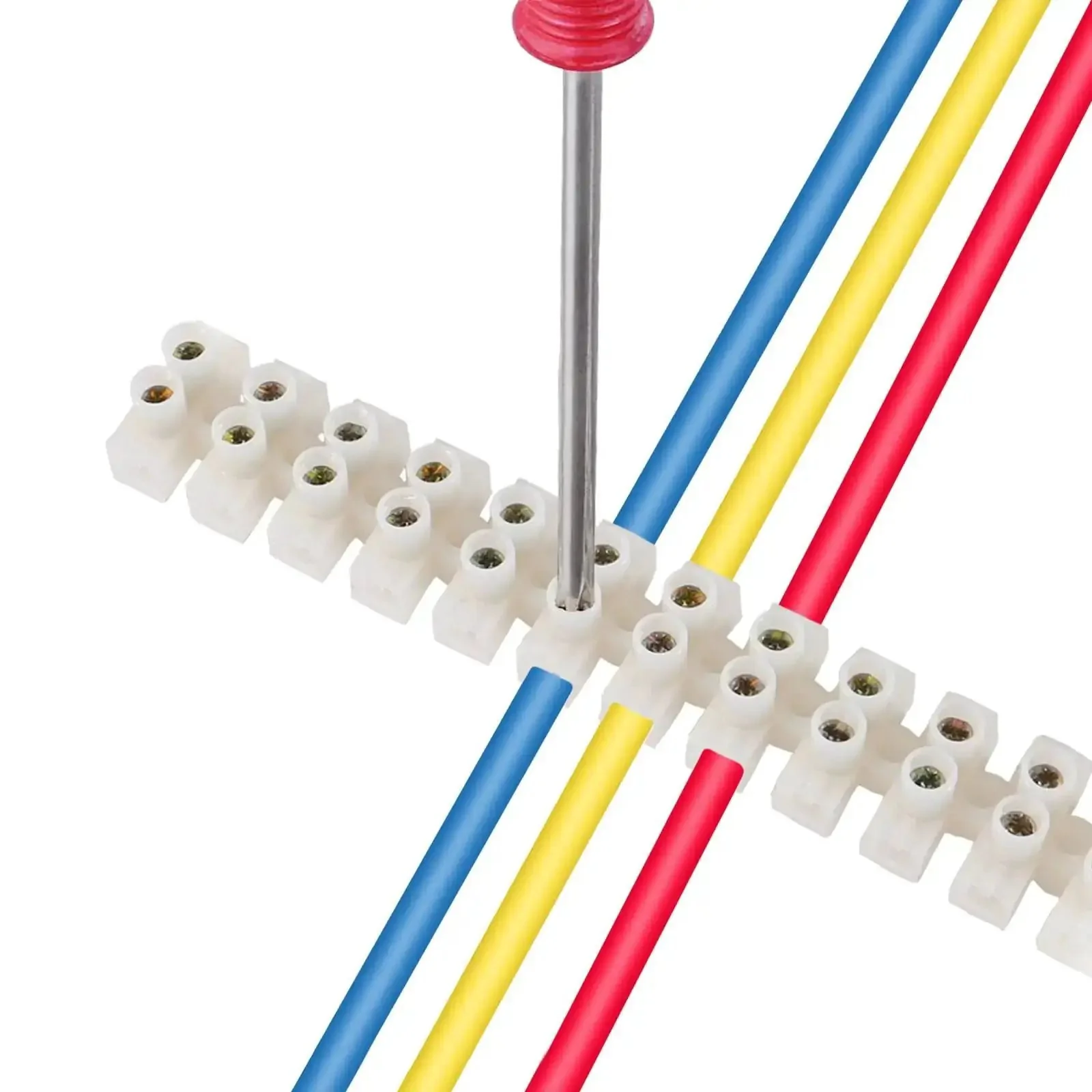 10 Pack 12 Position Dual Row Screw Terminal Block Set For Home DIY Projects 10 Amp 380V Electric Barrier Strip With Easy Install DIY Friendly Design High Conductivity Safe Insulation No Fuss Wiring - Image 4