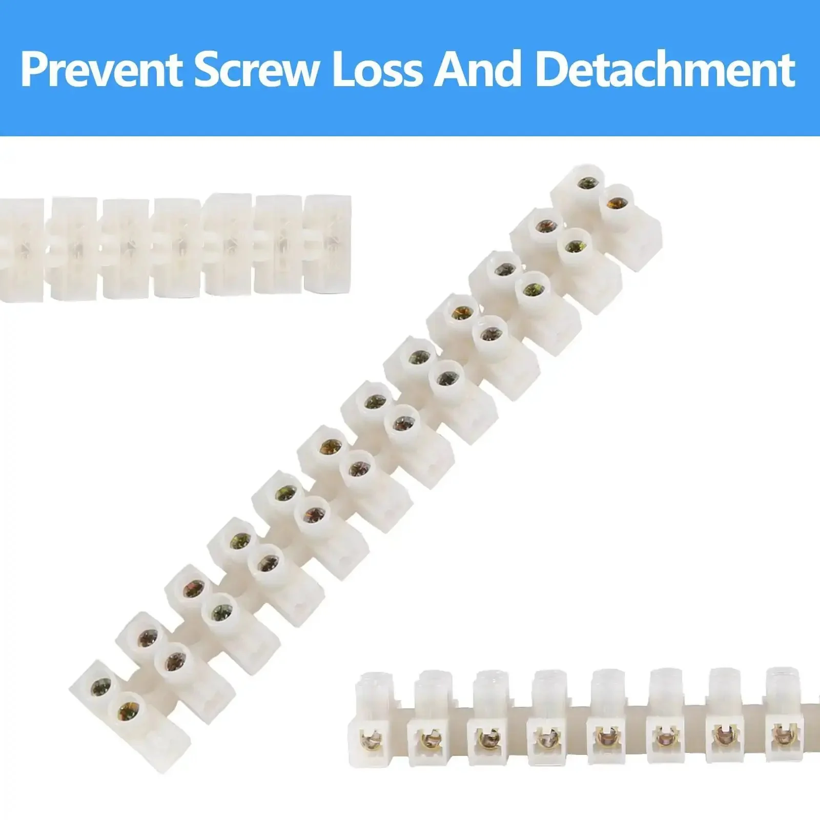 10 Pack 12 Position Dual Row Screw Terminal Block Set For Home DIY Projects 10 Amp 380V Electric Barrier Strip With Easy Install DIY Friendly Design High Conductivity Safe Insulation No Fuss Wiring - Image 5