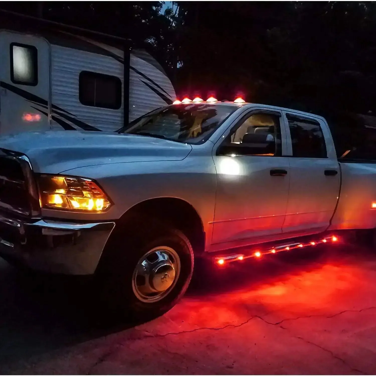 10 Pack 3/4 Inch Round LED Clearance Lights For Trucks RVs Cars Buses Trailers And Boats Front Rear Side Marker Indicator Bullets 12V Red 60 Lumen Output Surface Mount With Rubber Grommet Long Lasting - Image 2