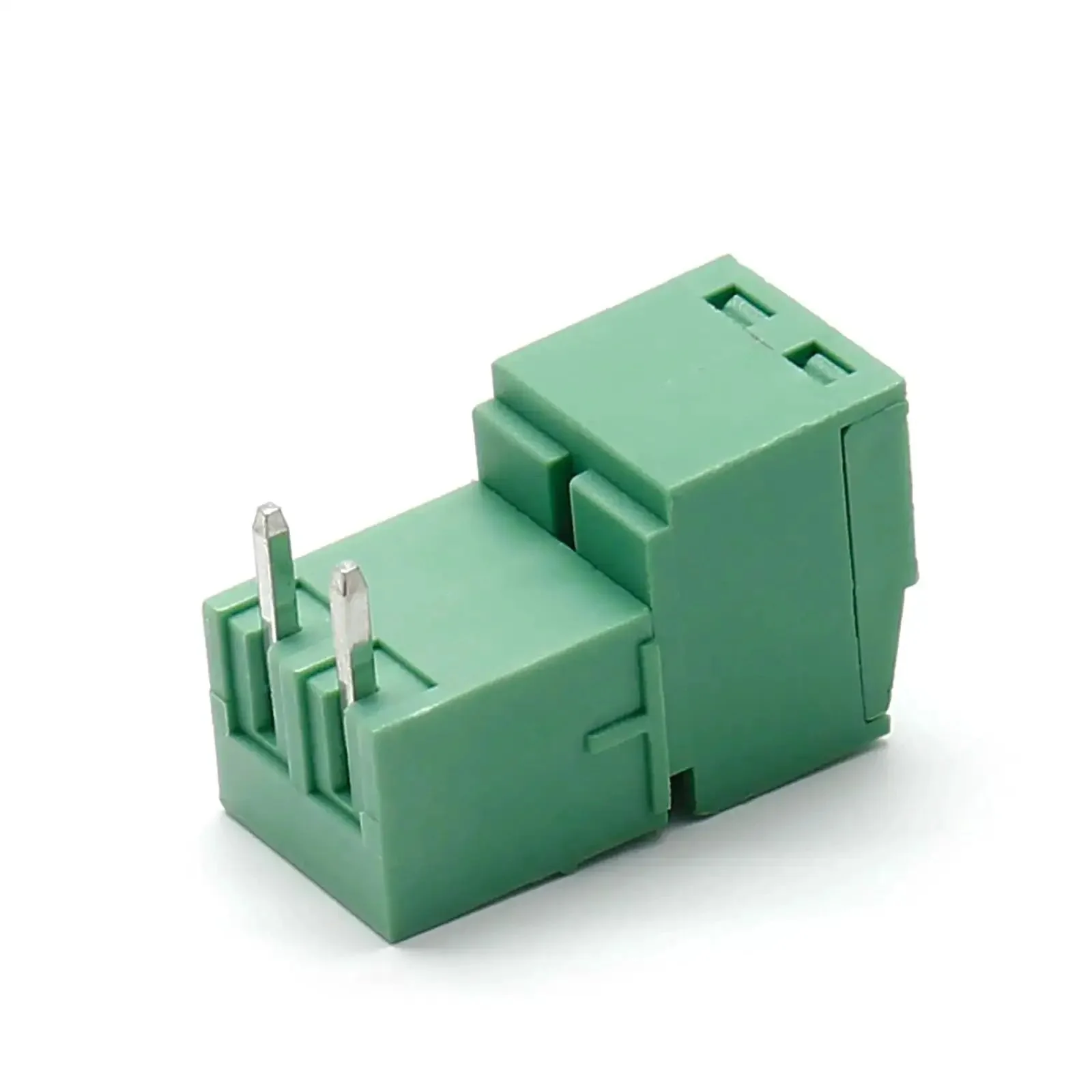 10 Pack 3.81mm Pitch 2 Pin PCB Screw Terminal Block Connector Plug KF2EDGK Green 300V 8A Wiring Range 28 To 16 AWG Durable Plastic Copper Construction DIN Rail Compatible And Easy Plug In - Image 2