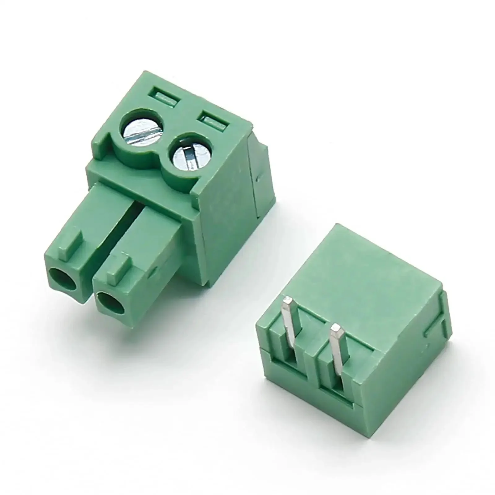 10 Pack 3.81mm Pitch 2 Pin PCB Screw Terminal Block Connector Plug KF2EDGK Green 300V 8A Wiring Range 28 To 16 AWG Durable Plastic Copper Construction DIN Rail Compatible And Easy Plug In - Image 5