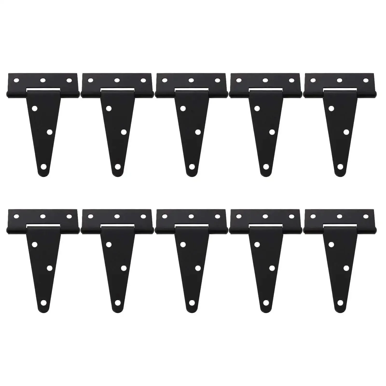 10 Pack 4 Inch T Strap Hinges Heavy Duty Tee Hinges Black For Barn Doors Gates Fences Gardens And Outdoor Indoor Use With Screws Included Durable Steel Construction For Long Lasting Performance