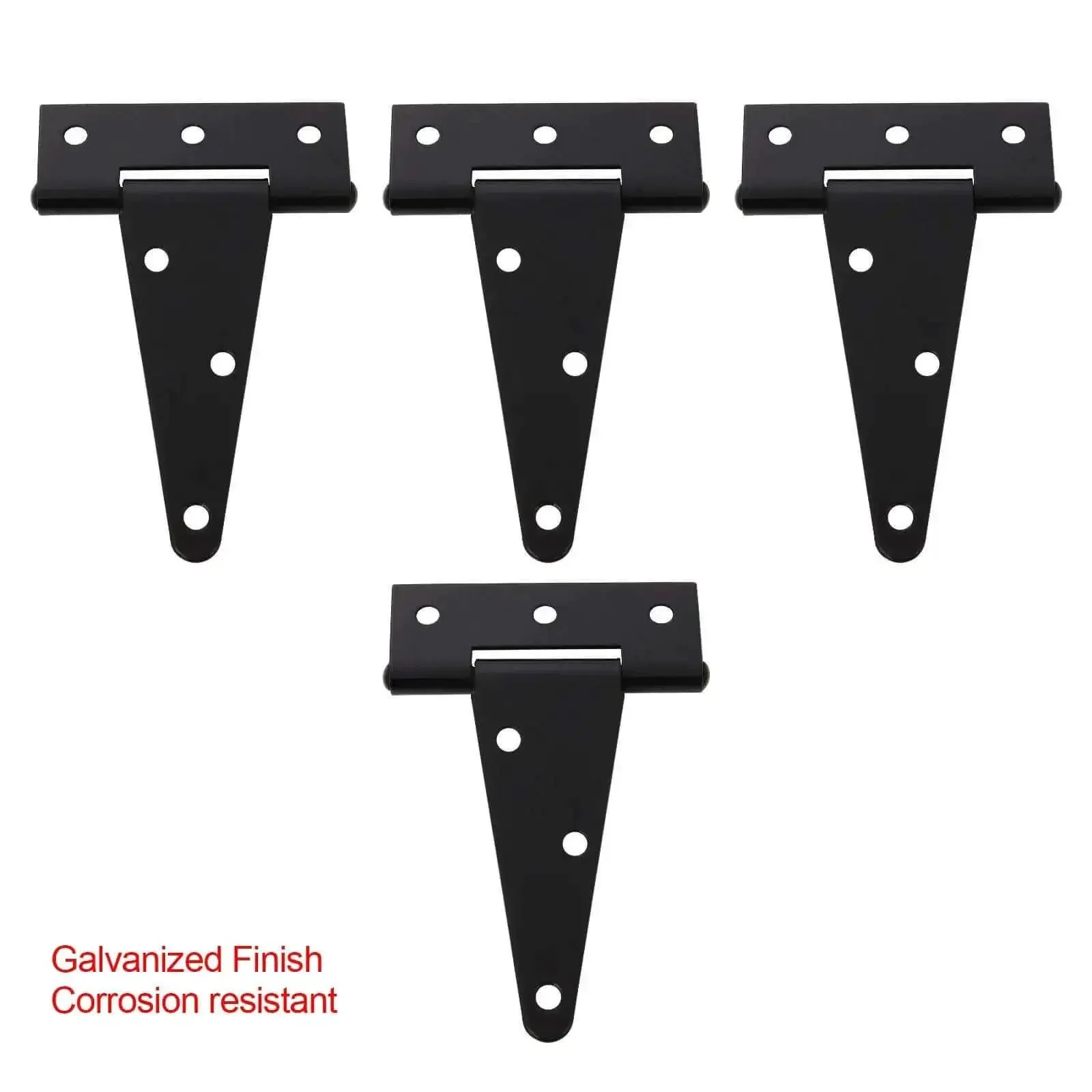 10 Pack 4 Inch T Strap Hinges Heavy Duty Tee Hinges Black For Barn Doors Gates Fences Gardens And Outdoor Indoor Use With Screws Included Durable Steel Construction For Long Lasting Performance - Image 5