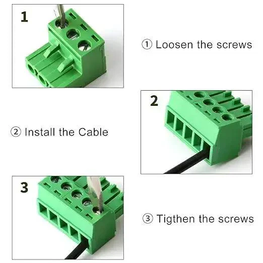 10 Pack 4 Pin 3.5mm Pitch PCB Screw Terminal Block Connectors Pluggable Quick Connector 4 Pole For 16 To 28 AWG Wires 300V 8A Easy Swapping No Solder Needed For Quick Builds - Image 4
