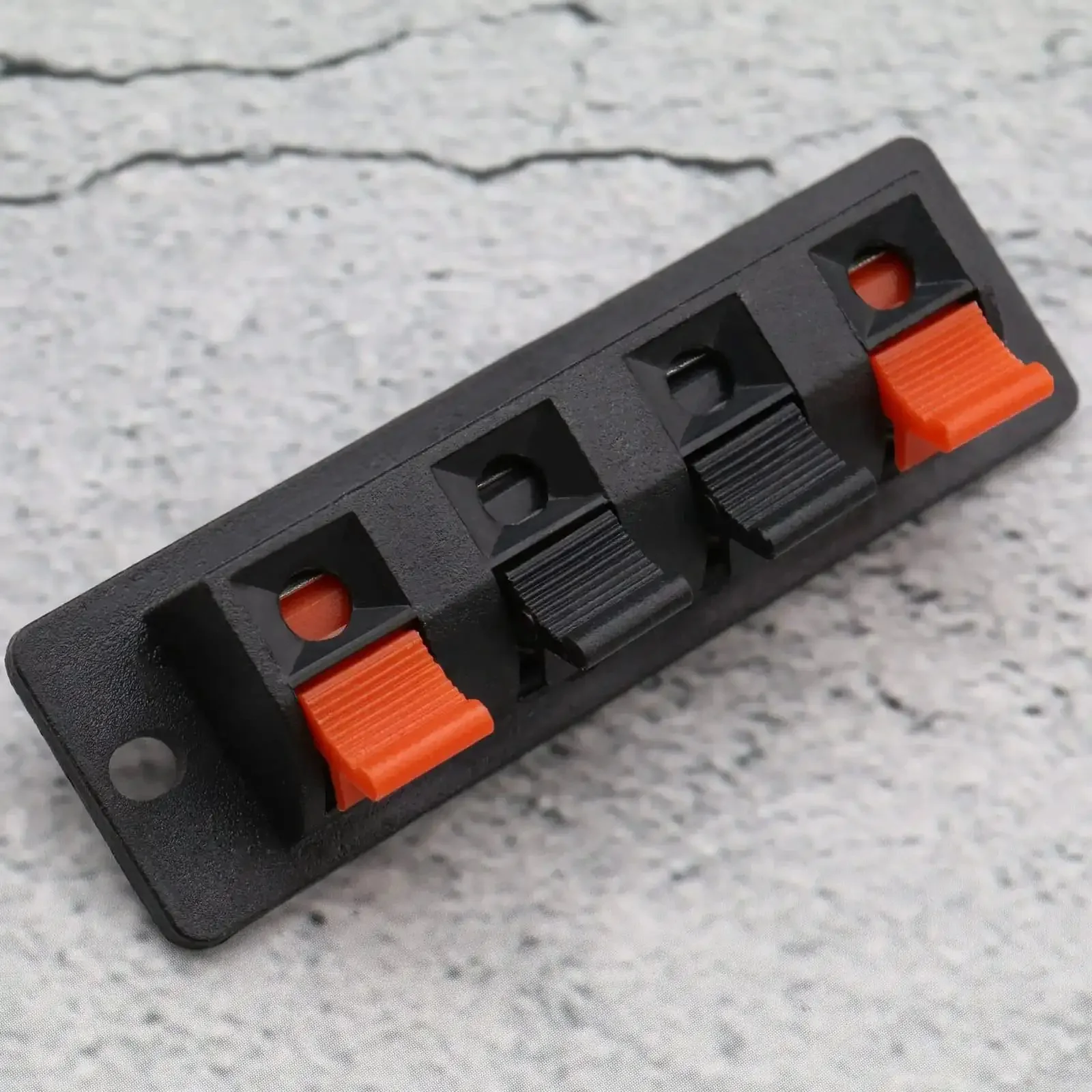 10 Pack 4 Pin Speaker Terminal Blocks With Spring Clips For DIY Audio, Plug And Play Amp Test Clips, 4 Position Connector Plate For Stereo Speakers, Push Release Cable Terminal Strips - Image 2