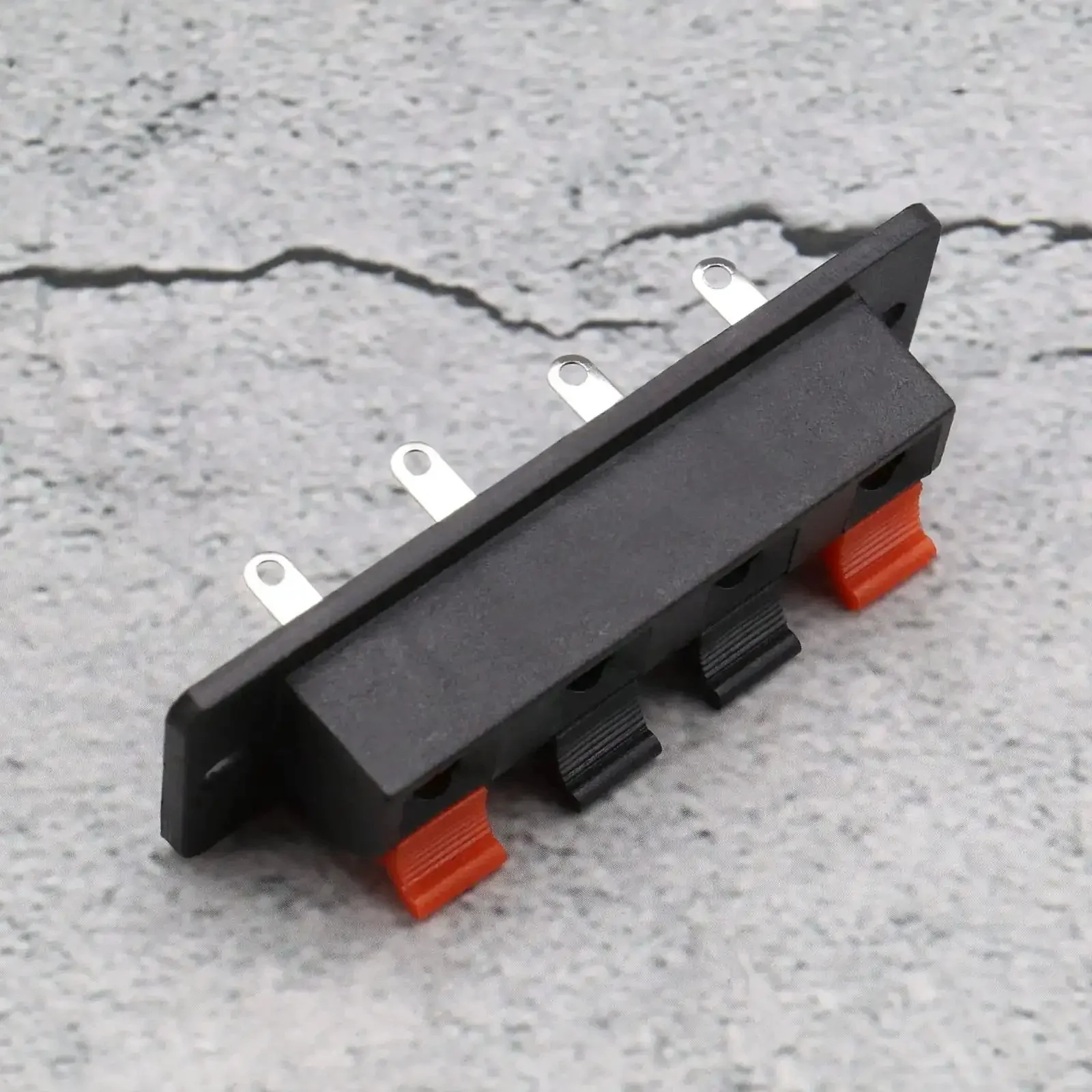 10 Pack 4 Pin Speaker Terminal Blocks With Spring Clips For DIY Audio, Plug And Play Amp Test Clips, 4 Position Connector Plate For Stereo Speakers, Push Release Cable Terminal Strips - Image 3