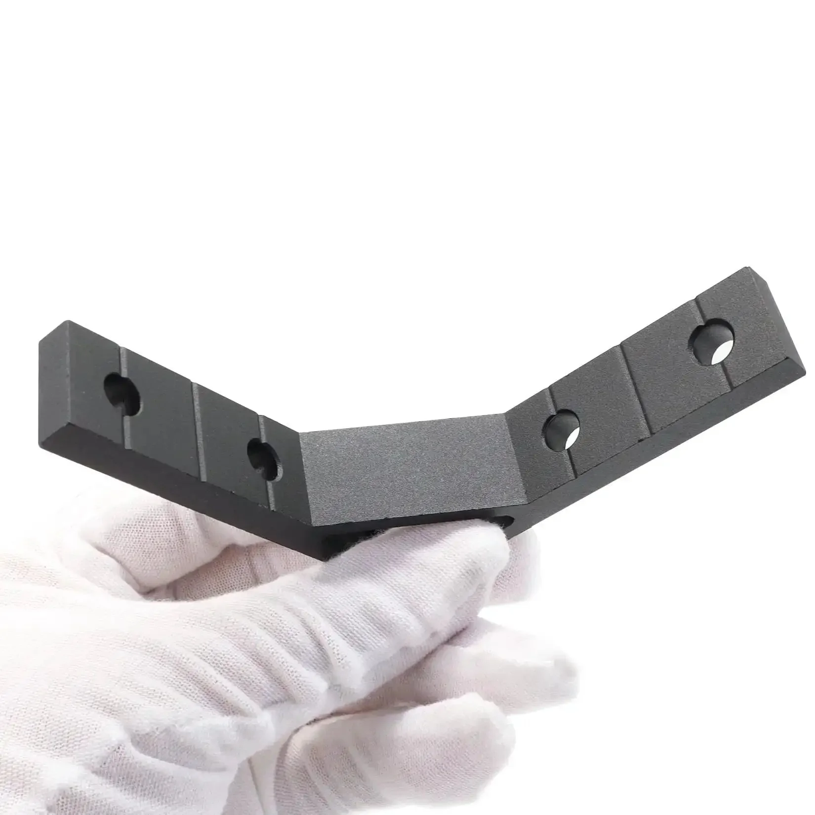10 Pack 78x78mm 2020 Aluminum T Slot Corner Brackets Set For 20x20 2040 80 20 Aluminum Profiles Beefy Heavy Duty 90 Degree Right Angle Connectors With M5 Bolts Nuts Black - Image 3