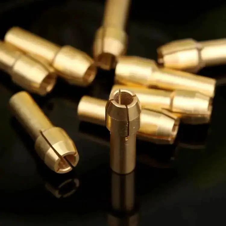 10 Pack Brass Collet Nut Adapters 3.2mm Replacement for Dremel Rotary Tools, Built Tough Copper Collet Nuts Fit Most Hobby and DIY Rotary Tool Sets, Heat Treated for High Hardness and Long Lasting Performance - Image 3