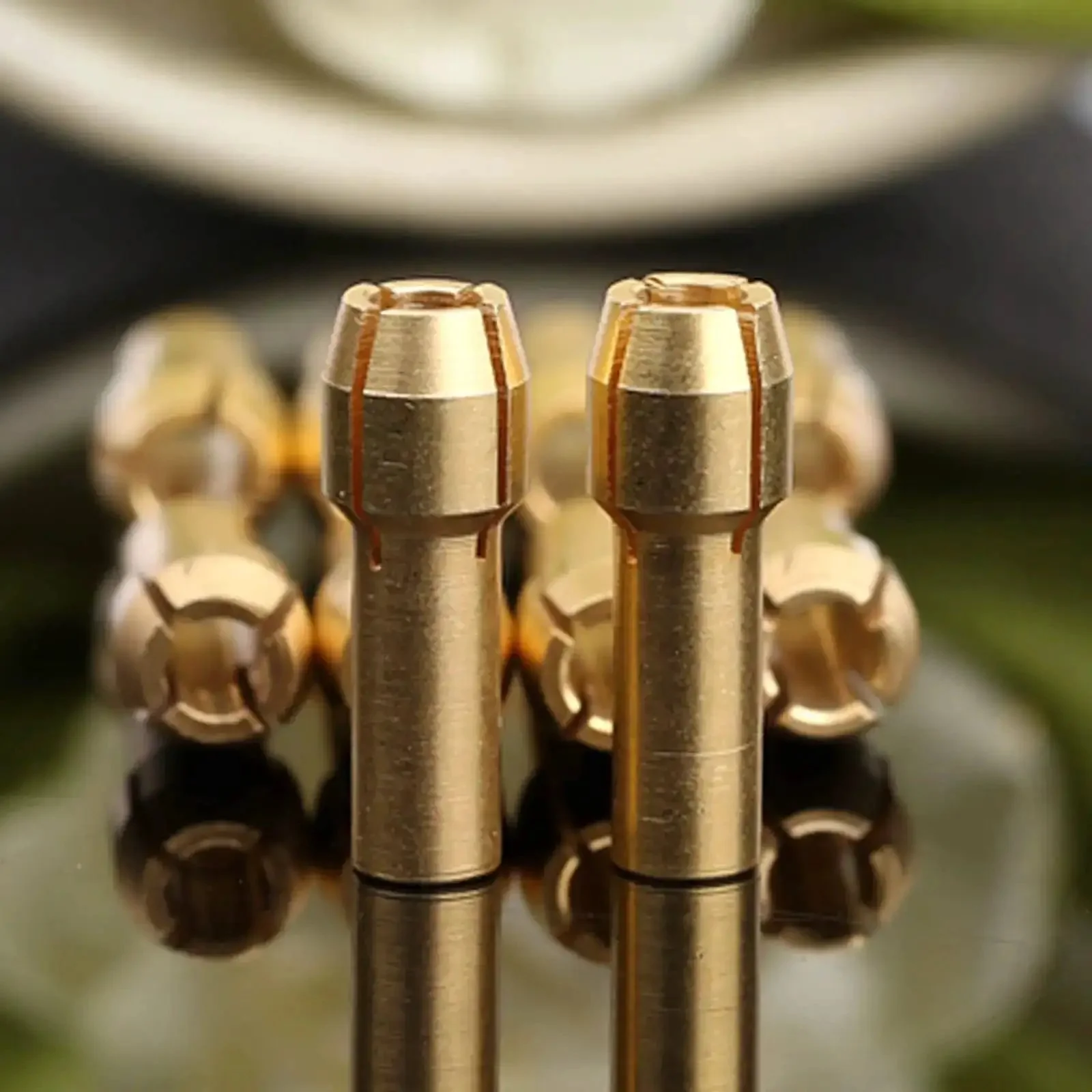10 Pack Brass Collet Nut Adapters 3.2mm Replacement for Dremel Rotary Tools, Built Tough Copper Collet Nuts Fit Most Hobby and DIY Rotary Tool Sets, Heat Treated for High Hardness and Long Lasting Performance - Image 6