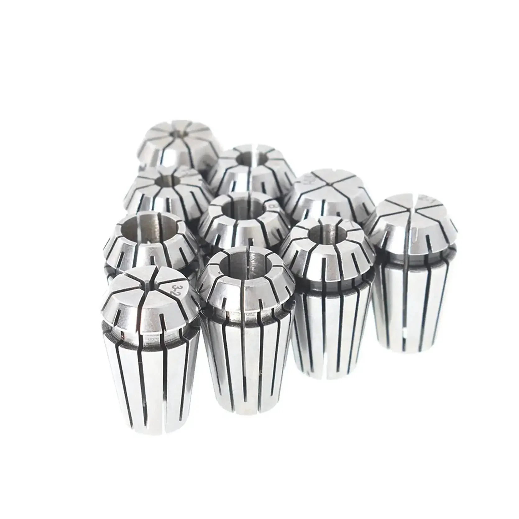 10 Pack ER16 Spring Collet Set 1 To 10 mm CNC Milling Tool For Precise Workholding And Engraving On Lathe And Milling Centers High Grade 1065 Carbon Steel With 0.015mm Tolerance Ideal For Machining Shops - Image 3