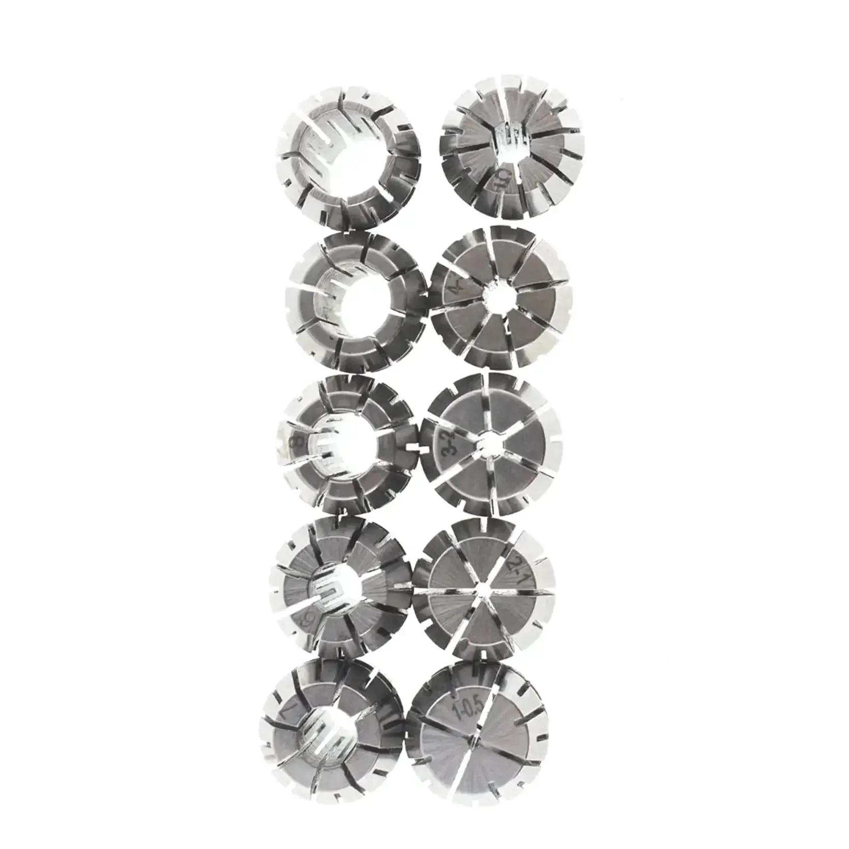 10 Pack ER16 Spring Collet Set 1 To 10 mm CNC Milling Tool For Precise Workholding And Engraving On Lathe And Milling Centers High Grade 1065 Carbon Steel With 0.015mm Tolerance Ideal For Machining Shops - Image 4