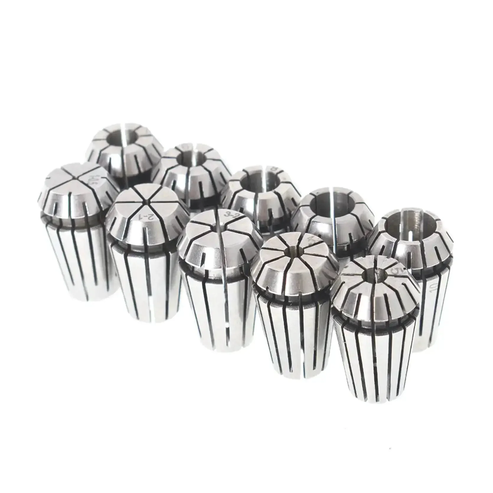 10 Pack ER16 Spring Collet Set 1 To 10 mm CNC Milling Tool For Precise Workholding And Engraving On Lathe And Milling Centers High Grade 1065 Carbon Steel With 0.015mm Tolerance Ideal For Machining Shops - Image 6
