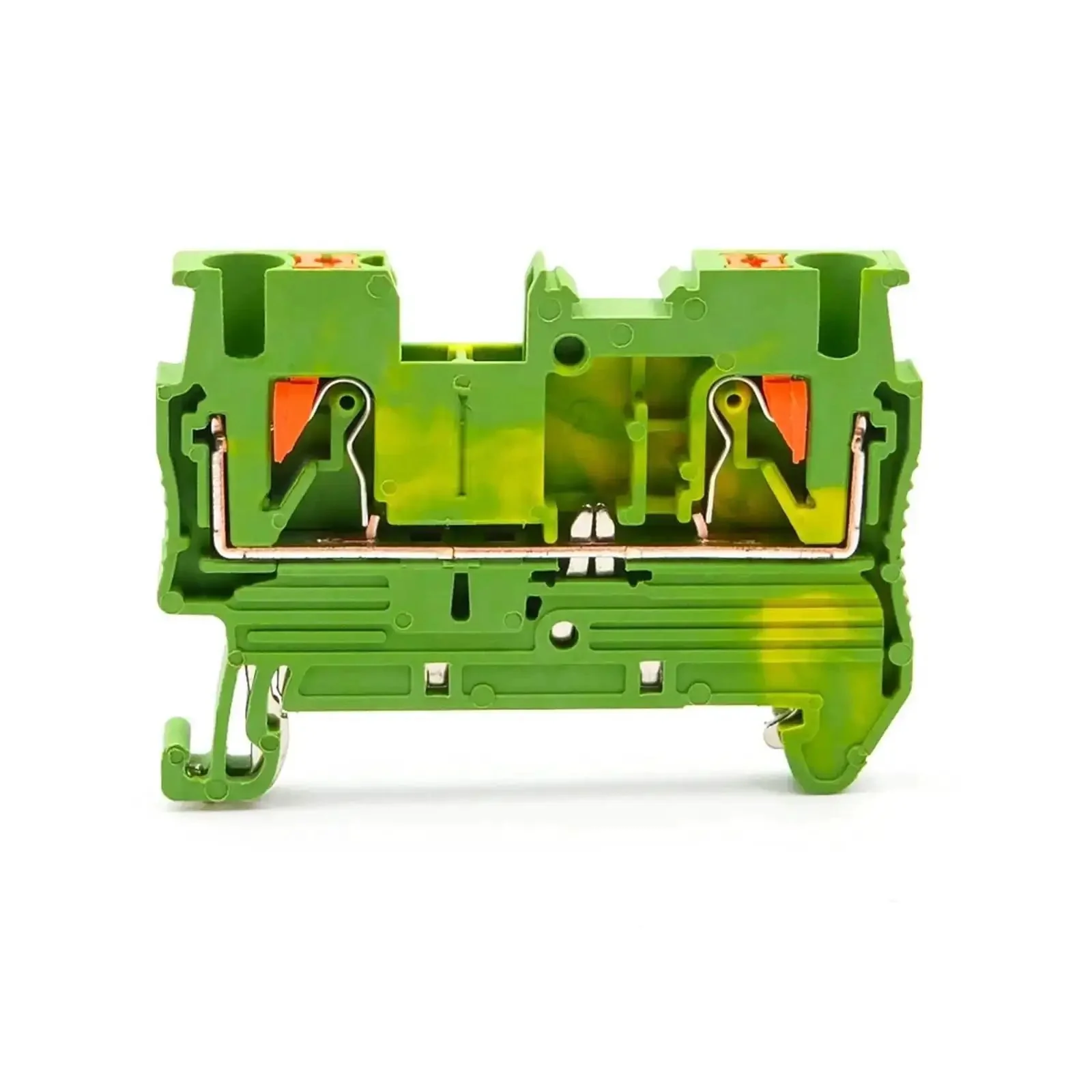 10 Pack Grounding Terminal Block 2.5mm2 DIN Rail With Compact Spring Clamp For Easy Install Rock Solid Wiring And Safe Grounding Across Projects For Control Panels And Industrial Setups - Image 6